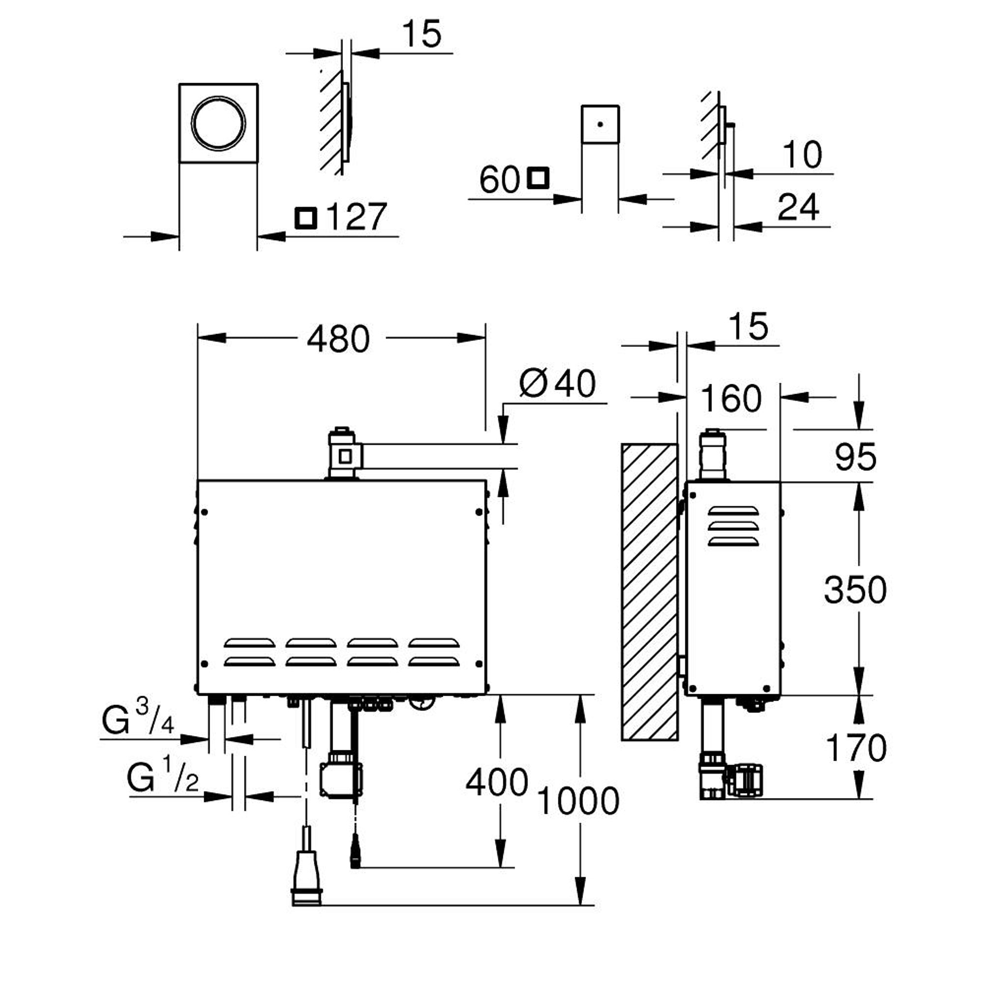 Grohe F-digital Deluxe Buhar Jeneratörü 400V 26828000