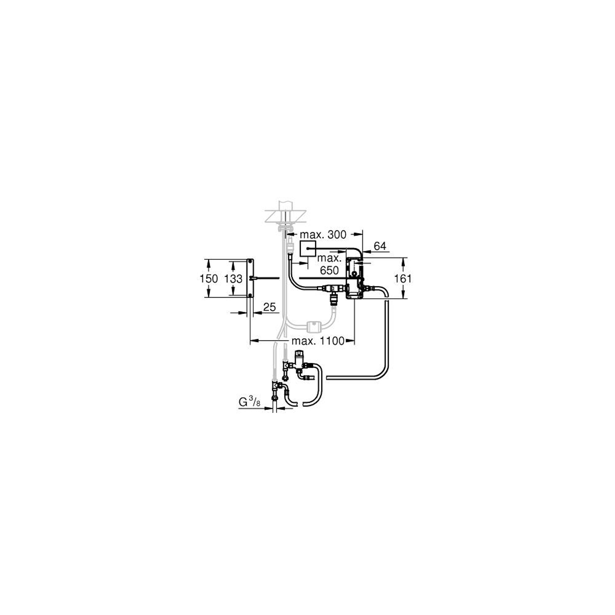 Grohe FootControl Çift Kademeli Boşaltma Valfi Seti 30309000