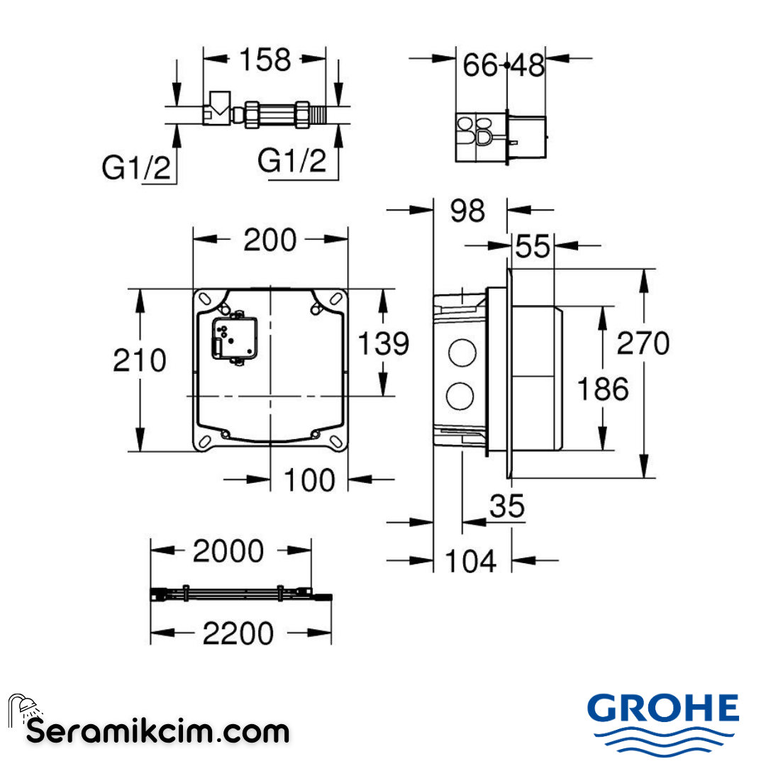 Grohe Fotoselli Bataryalar İçin İç Gövde 36264001
