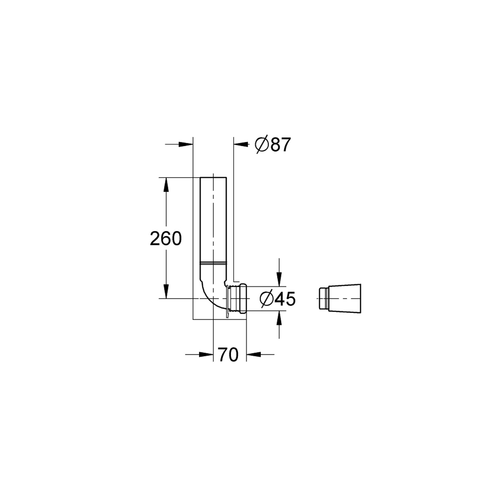 Grohe Gizli Yıkama Borusu 43908000