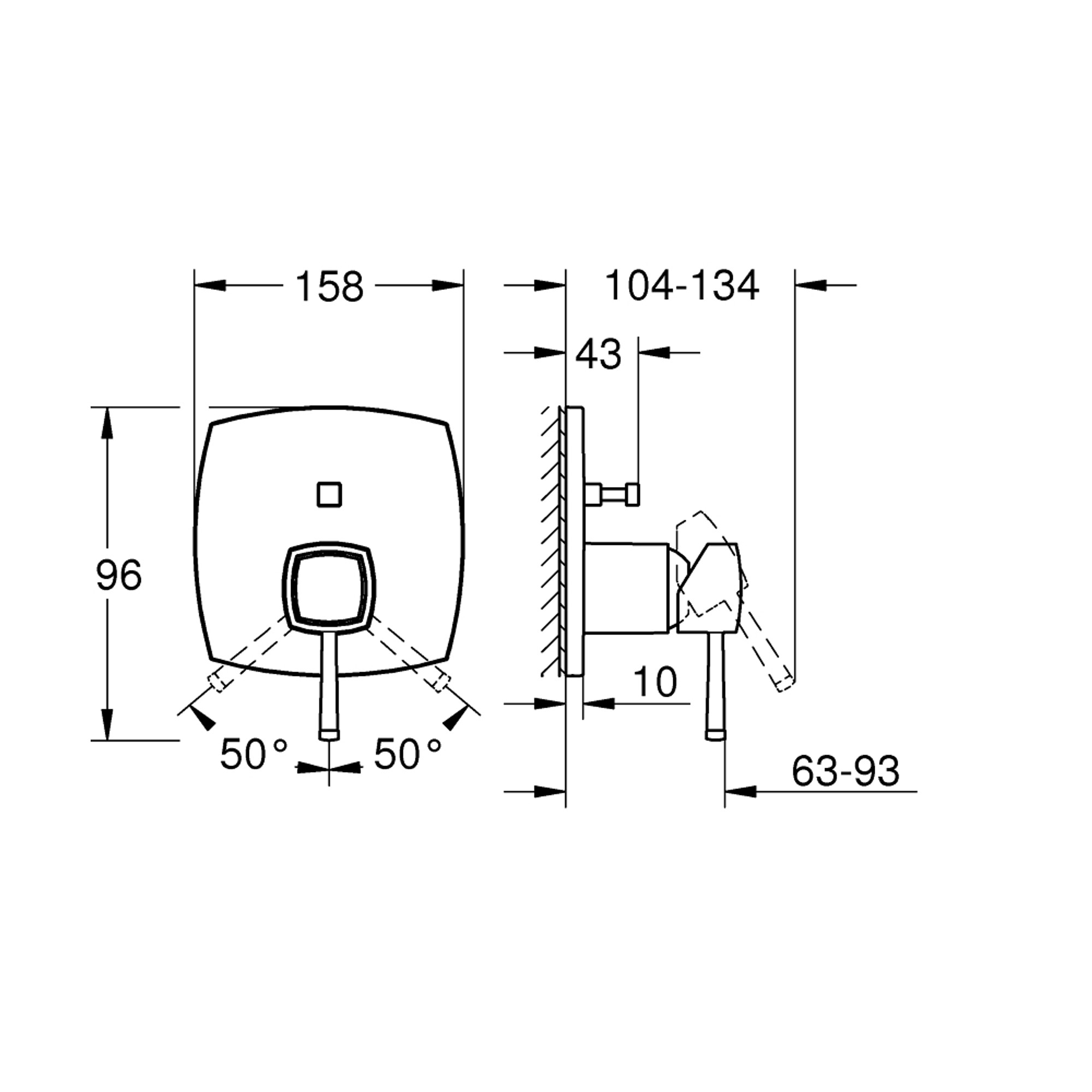 Grohe Grandera 2 Yollu Yönlendiricili Batarya Krom 24260000