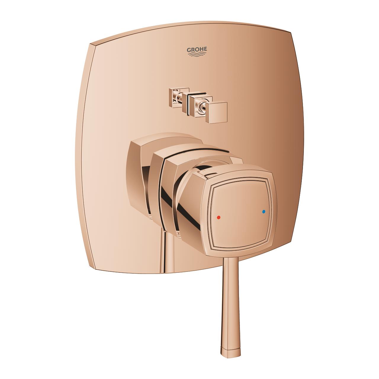 Grohe Grandera Ankastre Banyo/Duş Bataryası (Sıva Üstü Grubu), 2 Yollu, Parlak Bakır 24068DA0