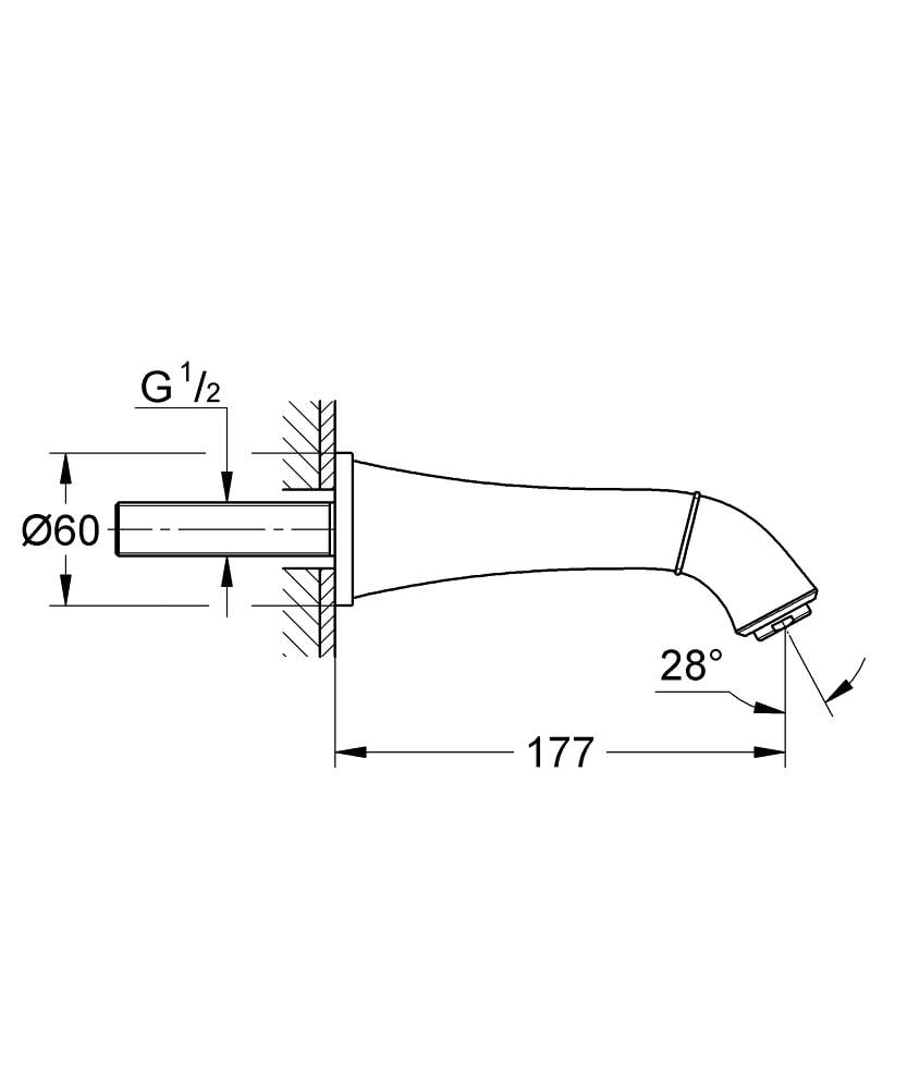 Grohe Grandera Çıkış Ucu, Parlak Bakır 13341DA0