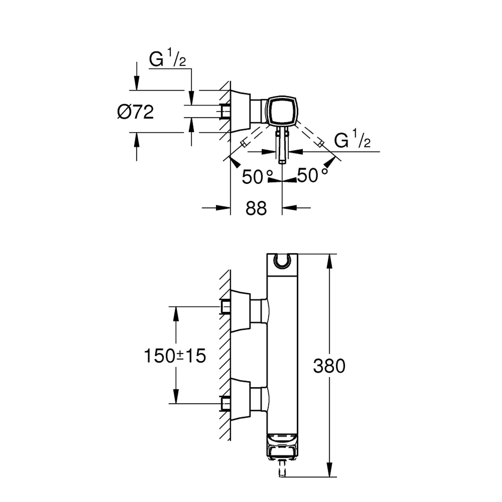 Grohe Grandera Duş Bataryası Krom 24373000