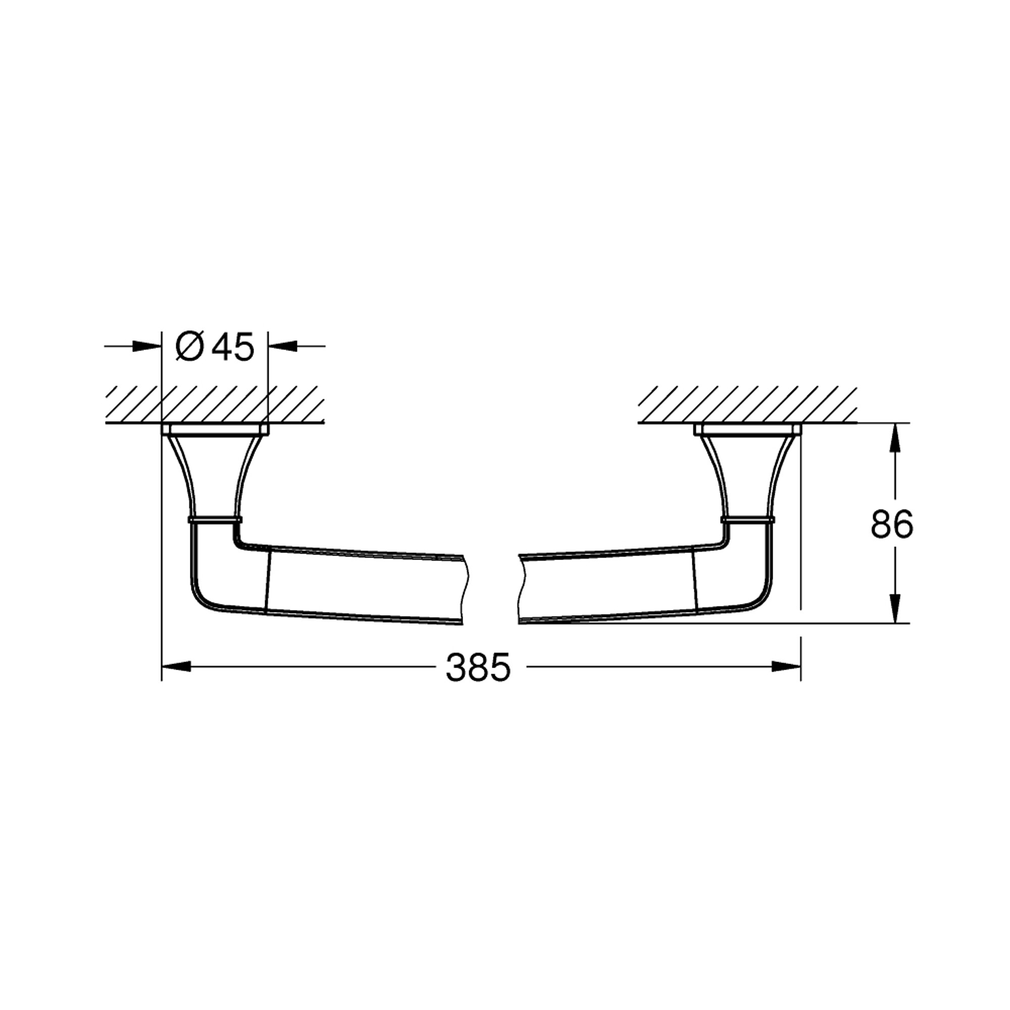 Grohe Grandera Küvet Tutunma Barı Krom 40960000