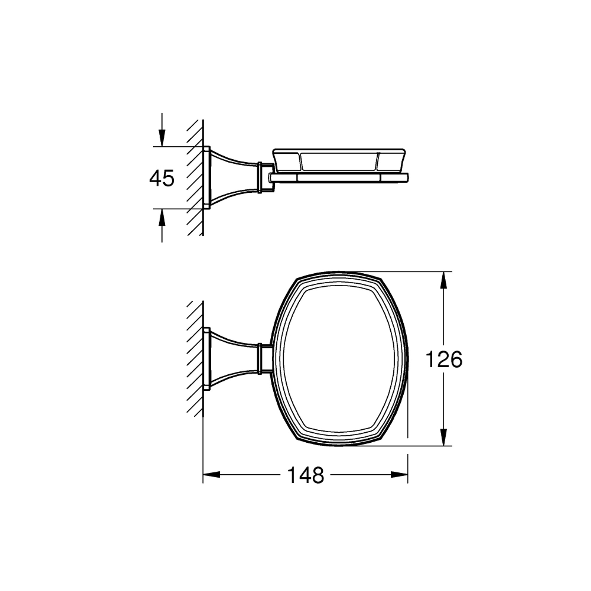 Grohe Grandera Sabunluk Askılı Krom 40923000