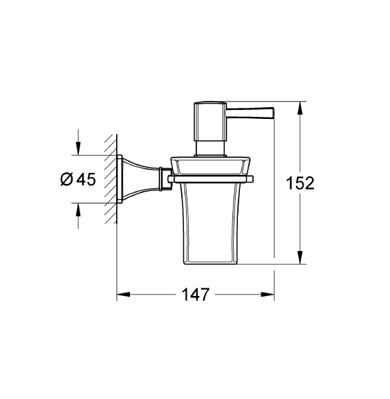 Grohe Grandera Seramik Sıvı Sabunluk Ve Tutacağı, Krom-Altın - 40627IG0