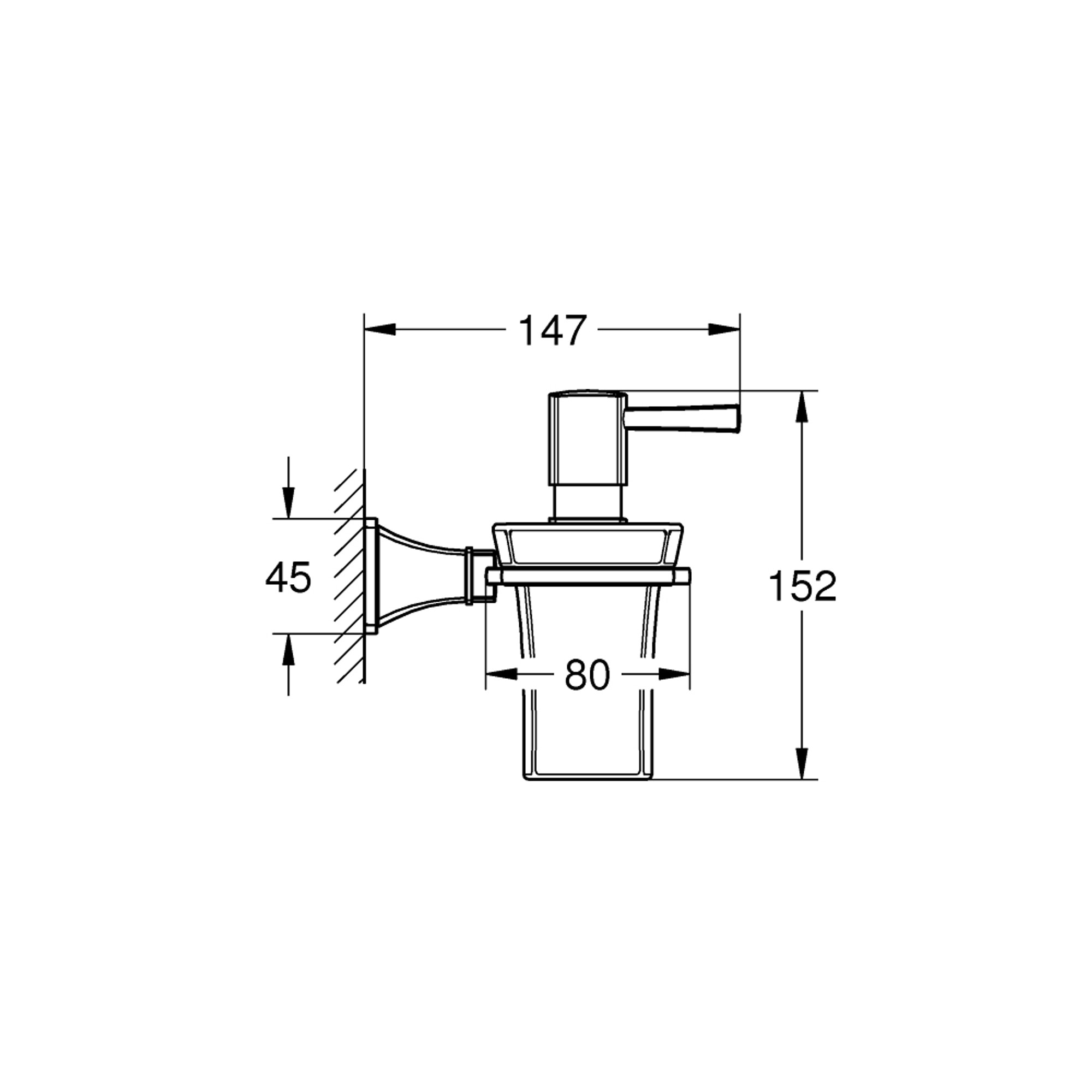 Grohe Grandera Seramik Sıvı Sabunluk ve Tutucu Krom 40910000