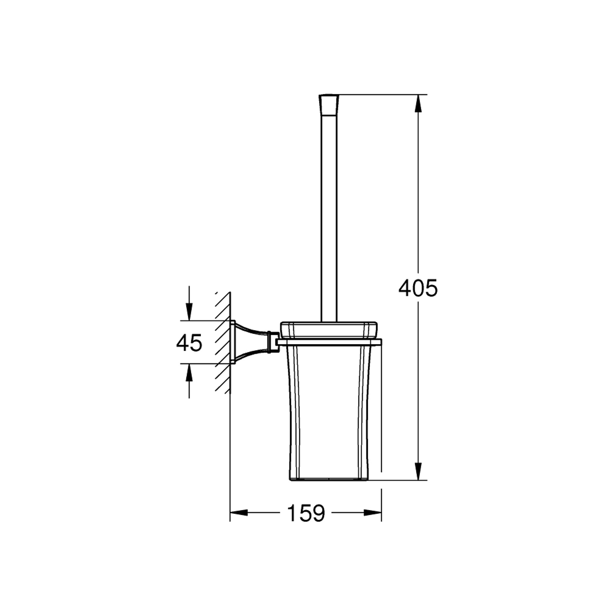Grohe Grandera Tuvalet Fırçalığı Krom 40946000