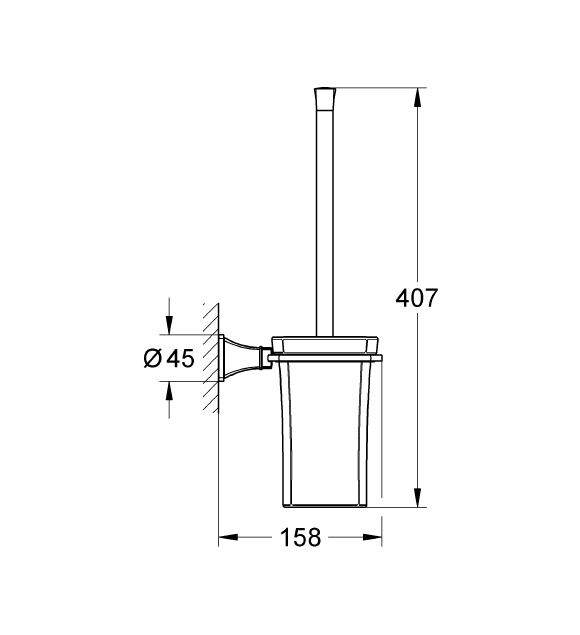 Grohe Grandera Tuvalet Fırçası Seti, Krom-Altın - 40632IG0