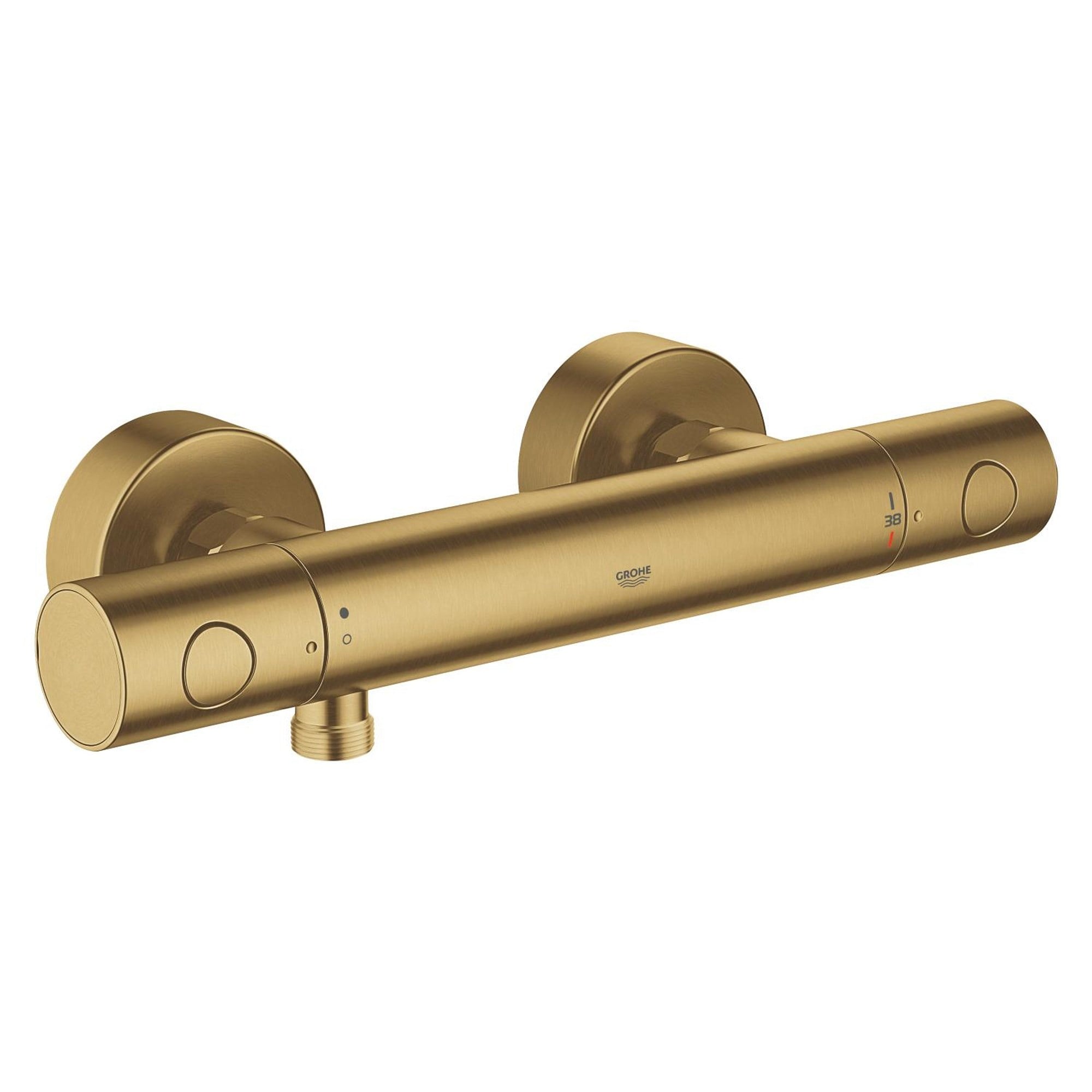 Grohe Grohtherm 1000 Cosmopolitan M Termostatik Duş Bataryası Fırçalı Altın 34065GN2