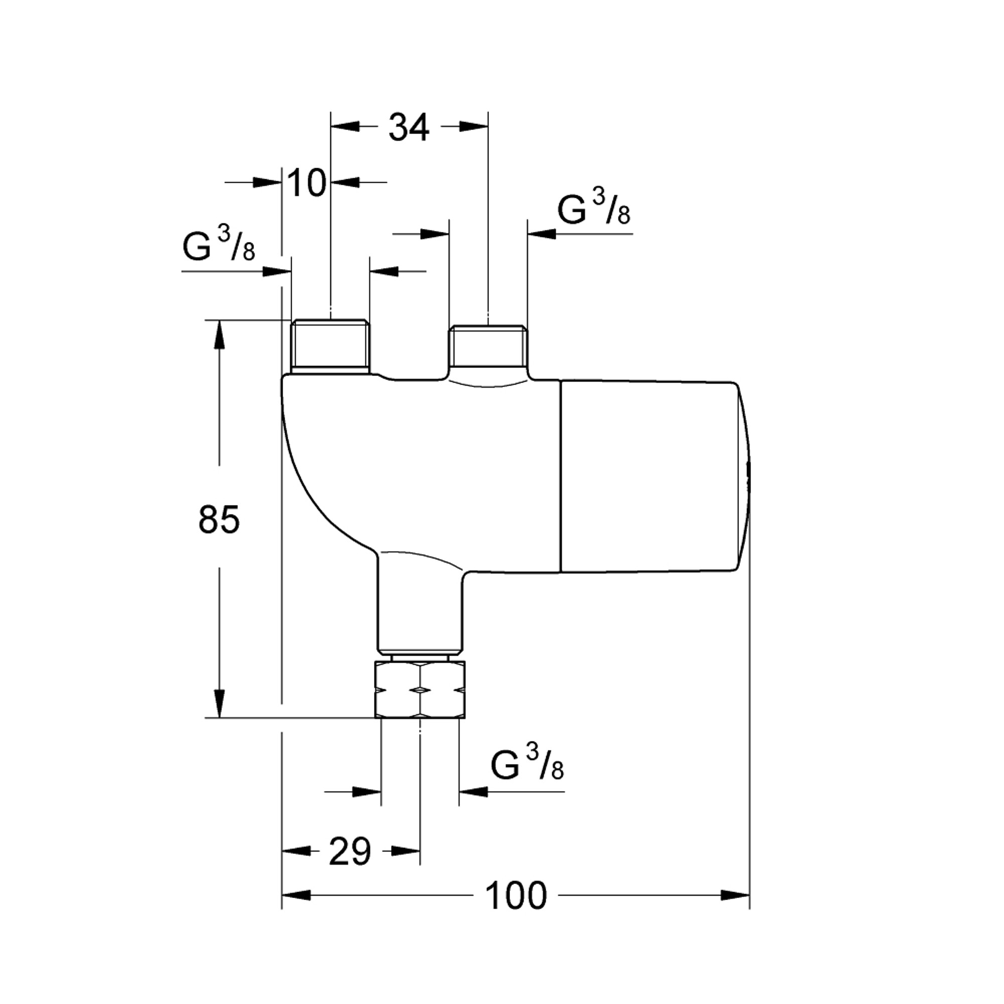 Grohe Grohtherm Micro Termostatik Oransal Valf Krom 34487000