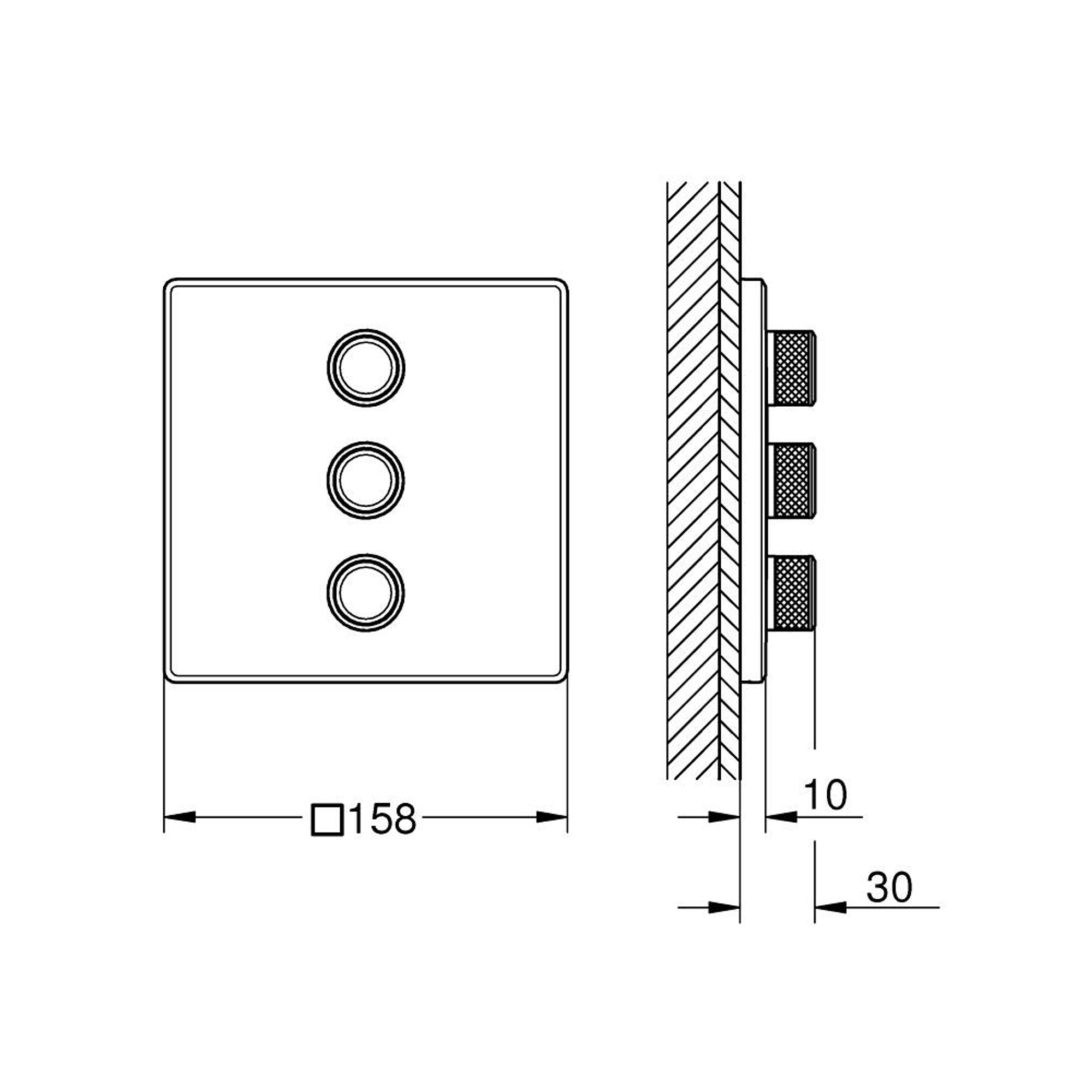 Grohe Grohtherm SmartControl 3 Çıkışlı Debi Kontrolü Sıva Üstü Grubu Krom 29127000