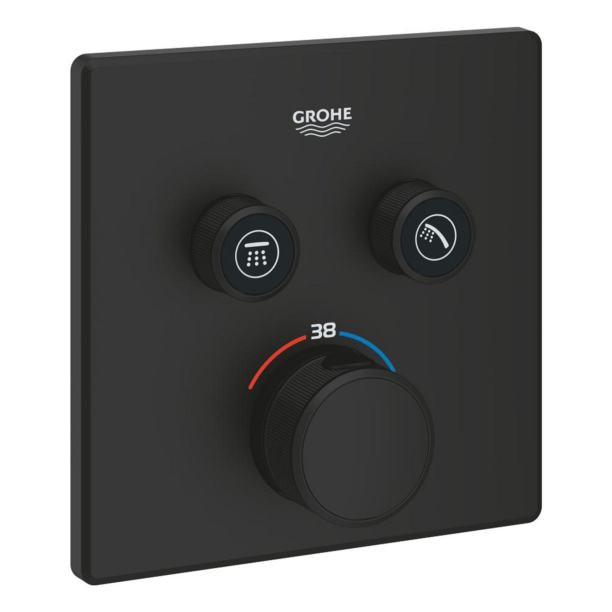 Grohe Grohtherm SmartControl Ankastre Termostatik Batarya 2 Vanalı Phantom Black Siyah 102166KF00
