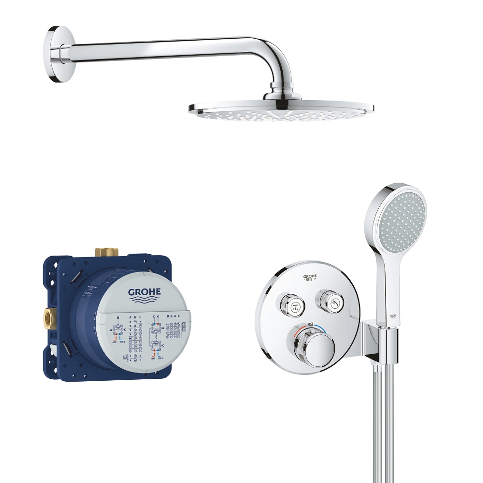 Grohe Grohtherm SmartControl Ankastre Duş Seti Krom 34743000