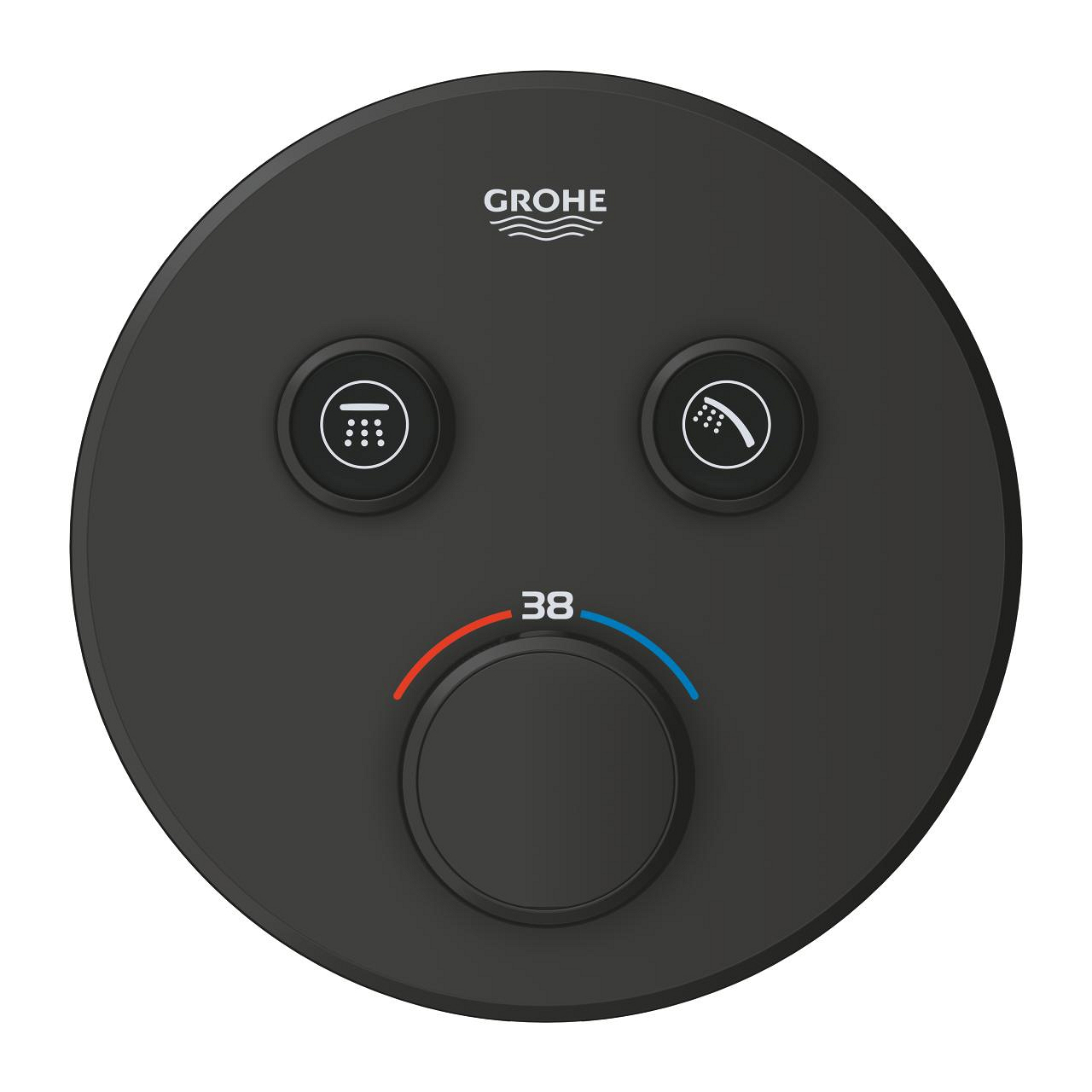 Grohe Grohtherm SmartControl Ankastre Termostatik Banyo Bataryası, Çift Valfli Akış Kontrollü (Sıva Üstü Grubu), Mat Siyah 291192430