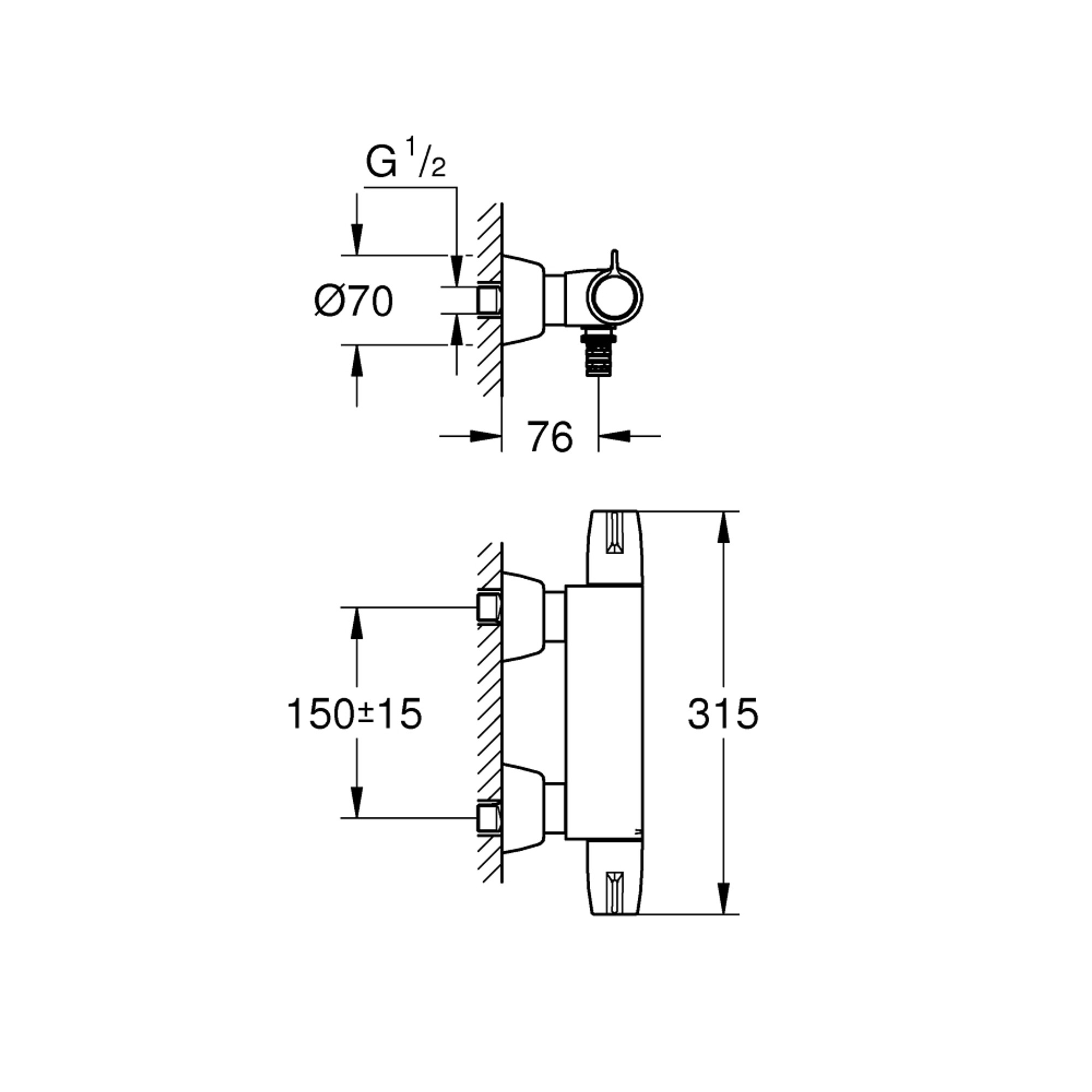 Grohe Grohtherm Special Termostatik Lavabo Bataryası Krom 34666000