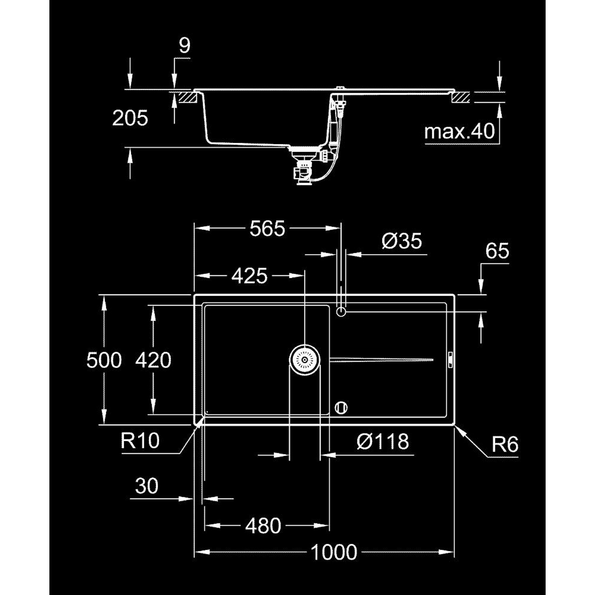Grohe K400 Damlalıklı Kompozit Eviye Siyah 31641AP0