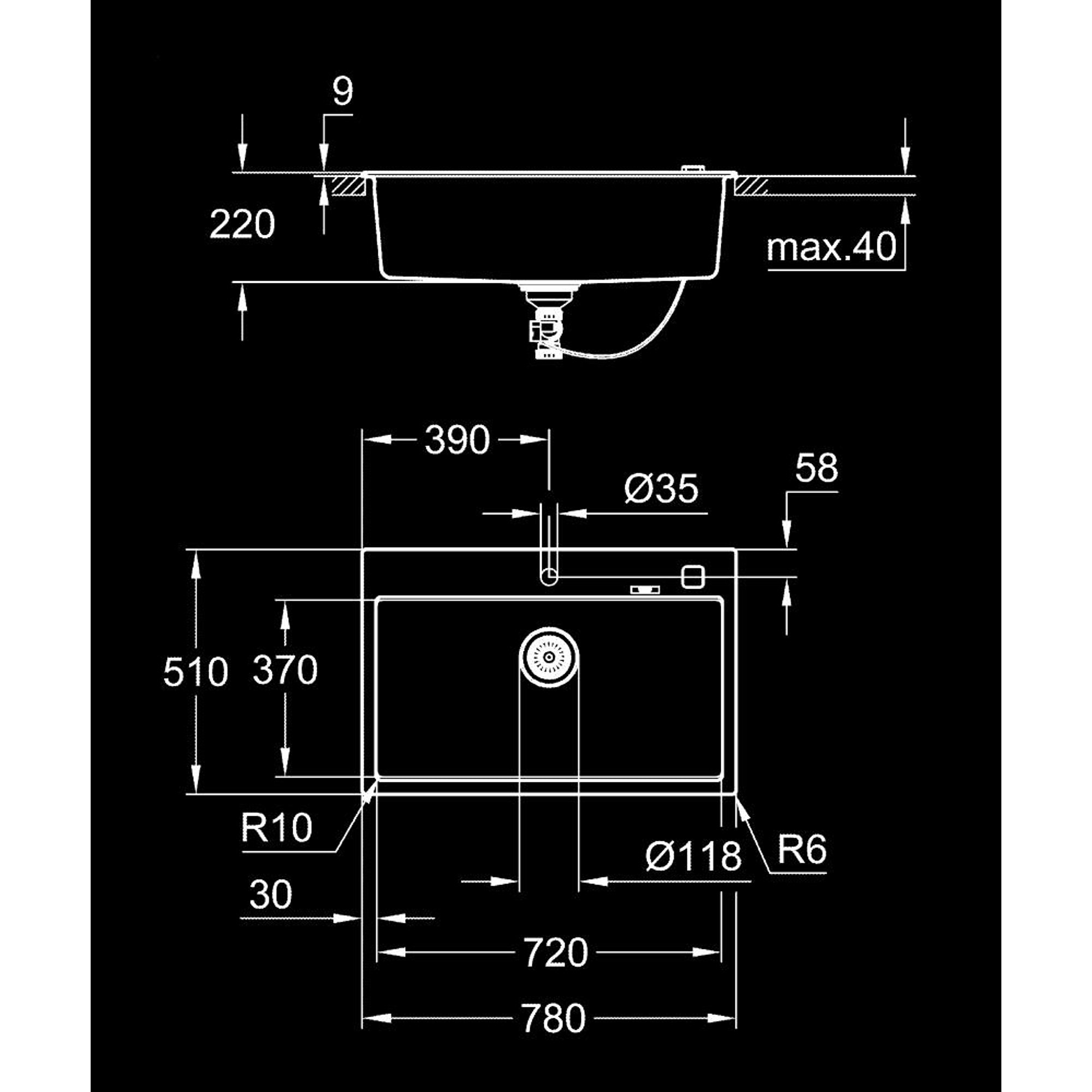 Grohe K700 Kompozit Eviye Siyah 31652AP0