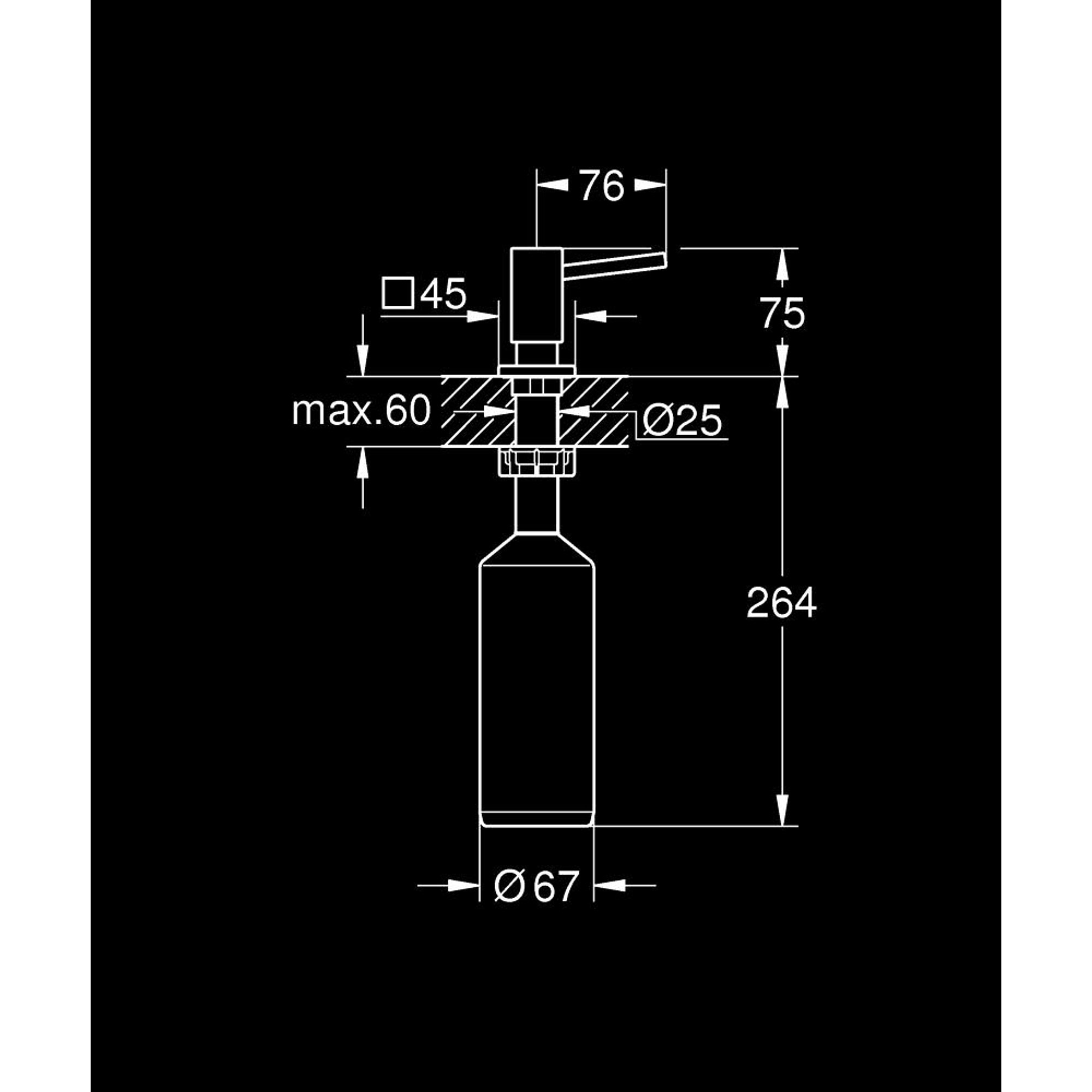 Grohe Kare Sıvı Sabunluk Krom 40649000