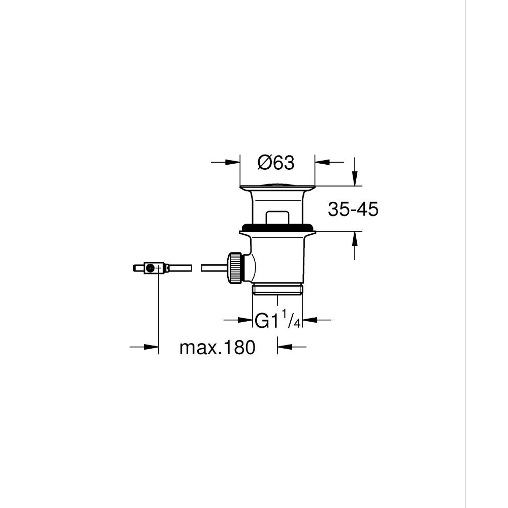 Grohe Kumandalı Gider Seti 1 1/4