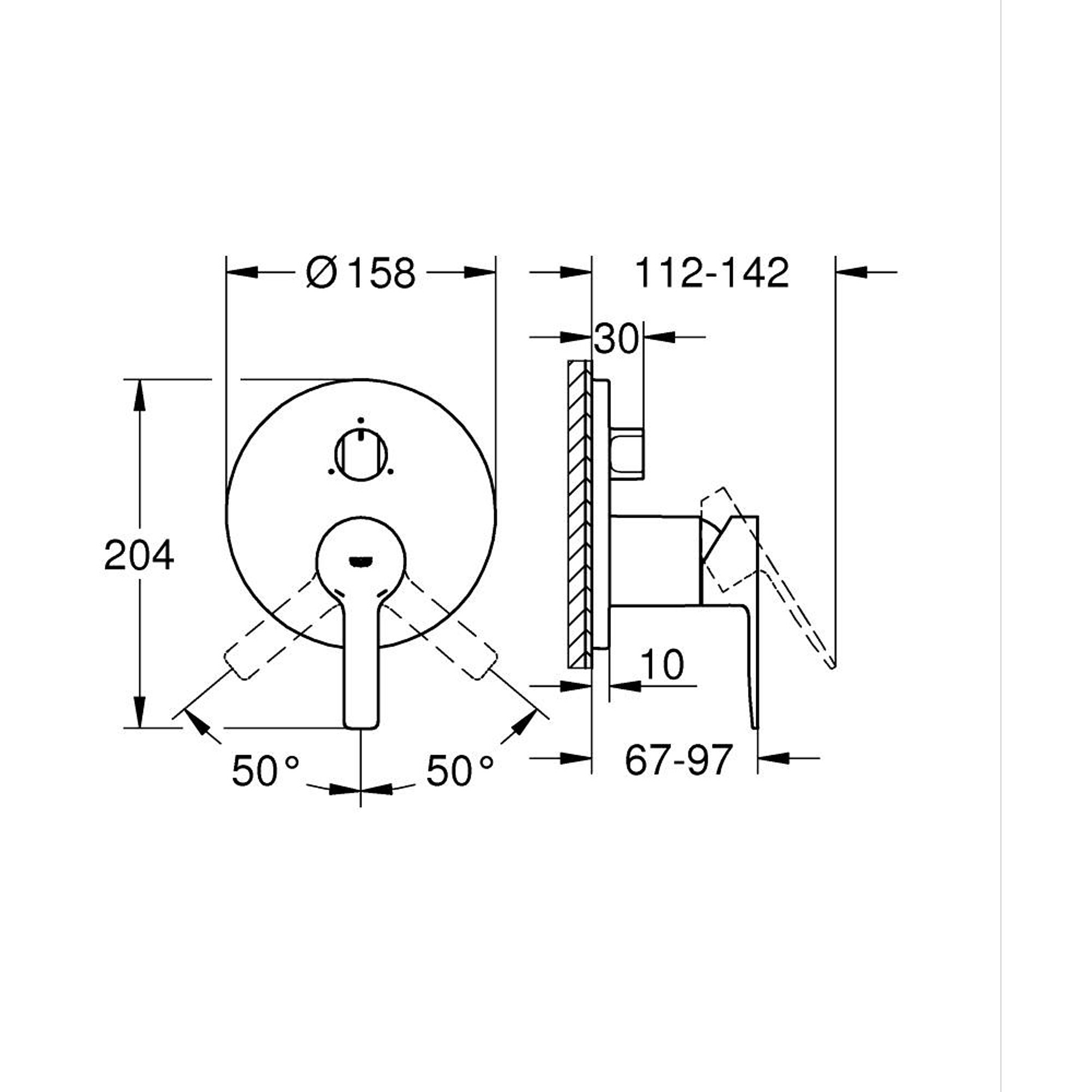 Grohe Lineare 3 Yollu Yönlendiricili Batarya Paslanmaz Çelik 24095DC1