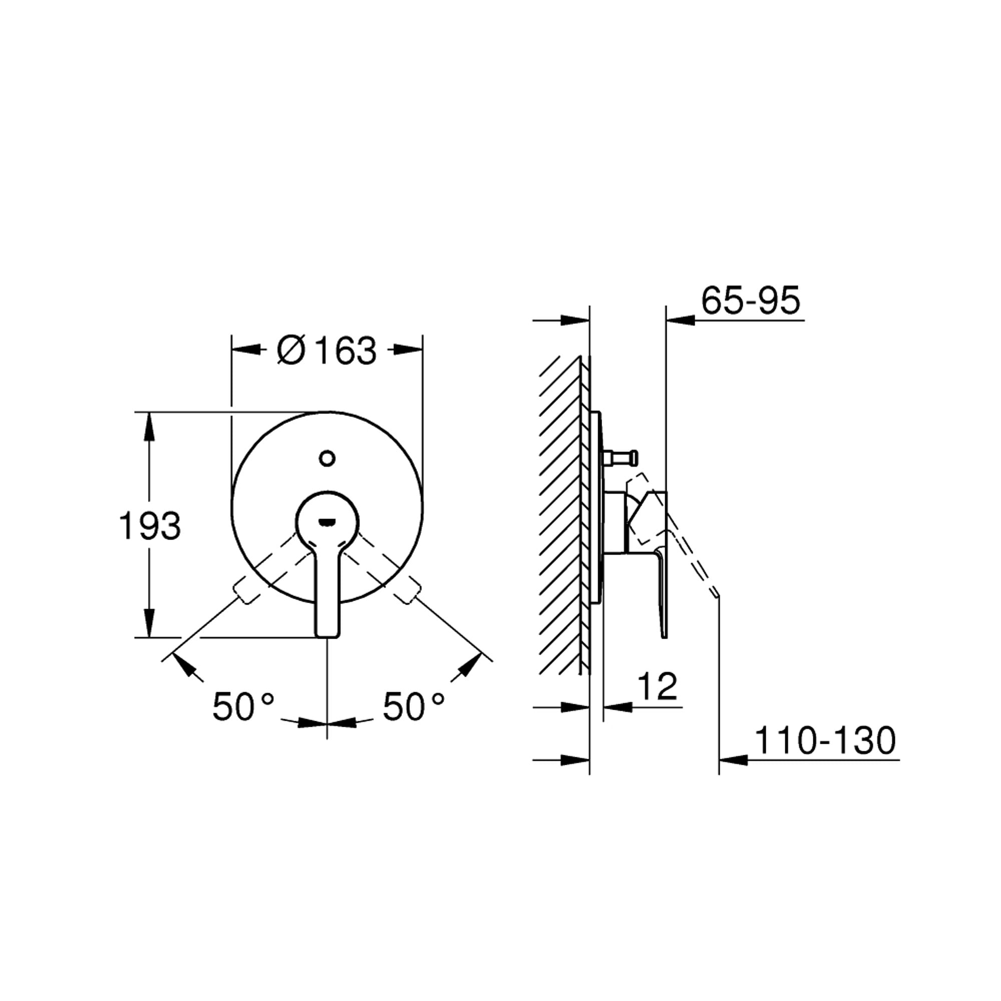 Grohe Lineare Ankastre Banyo Duş Bataryası (Sıva Üstü) Paslanmaz Çelik 19297DC1