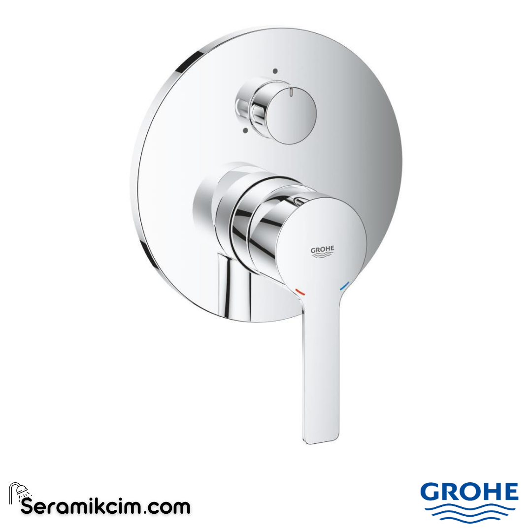 Grohe Lineare Ankastre Banyo/Duş Bataryası (Sıva Üstü Grubu) 3 Yollu Krom 24095001 - 24095001