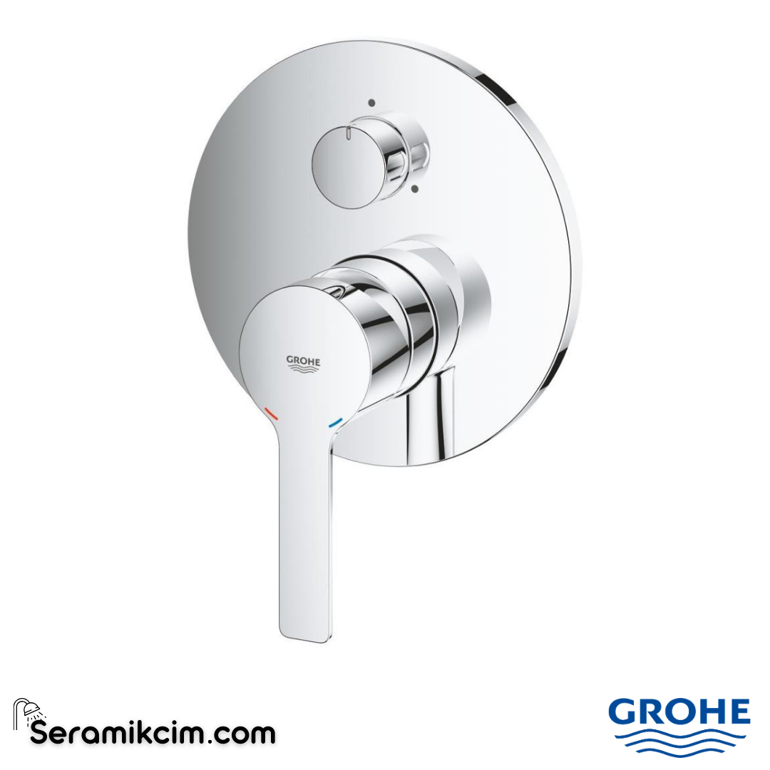 Grohe Lineare Ankastre Banyo/Duş Bataryası (Sıva Üstü Grubu) 3 Yollu Krom 24095001 - 24095001