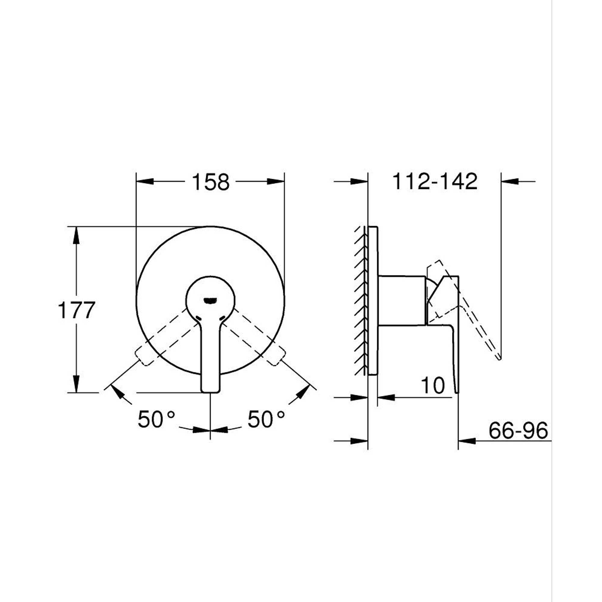 Grohe Lineare Ankastre Duş Bataryası (Sıva Üstü Grubu) Paslanmaz Çelik 24063DC1