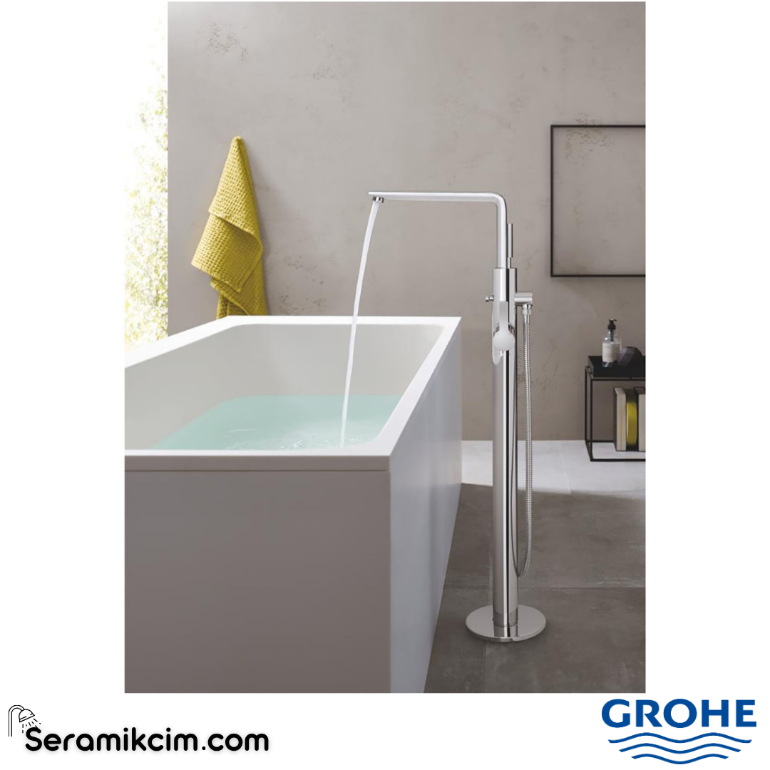Grohe Lineare Ankastre Yerden Küvet Bataryası (Sıva Üstü Grubu) Krom 23792001 - 23792001