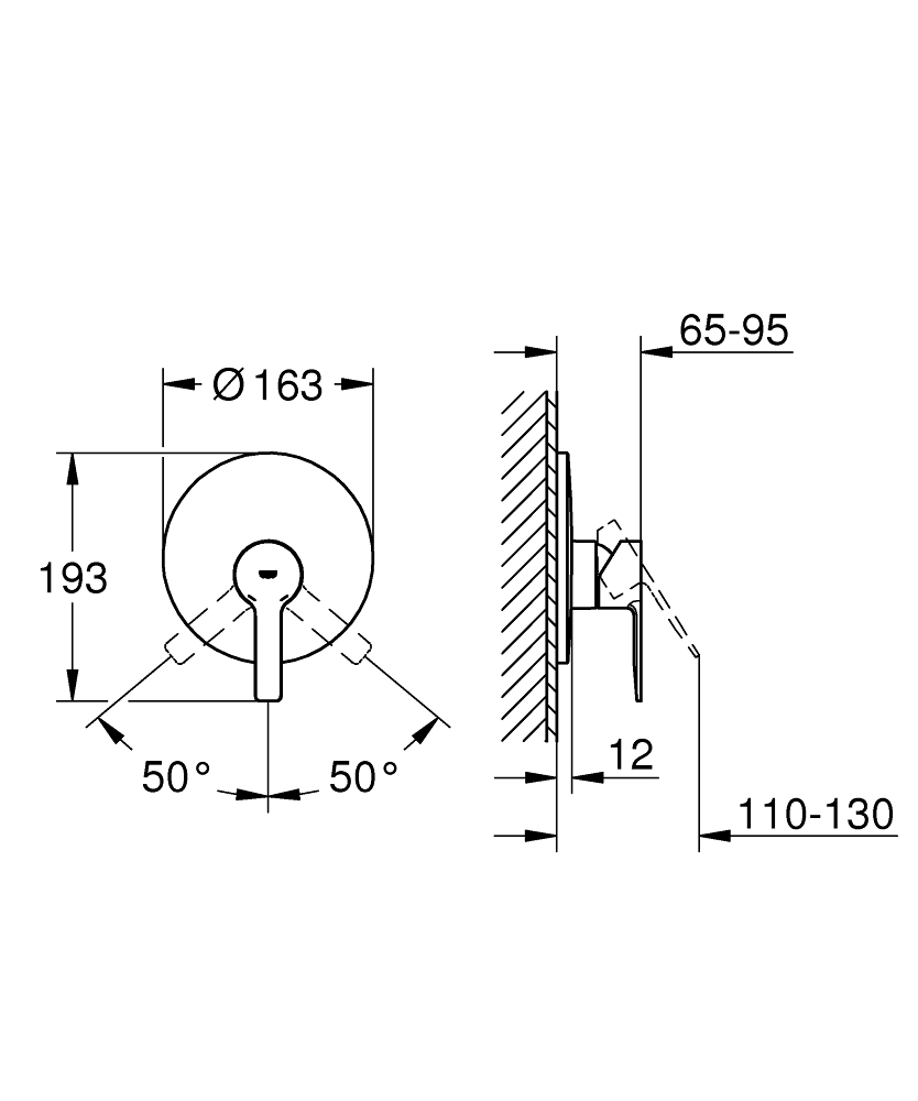 Grohe Lineare New Ankastre Duş Bataryası Paslanmaz Çelik 19296DC1