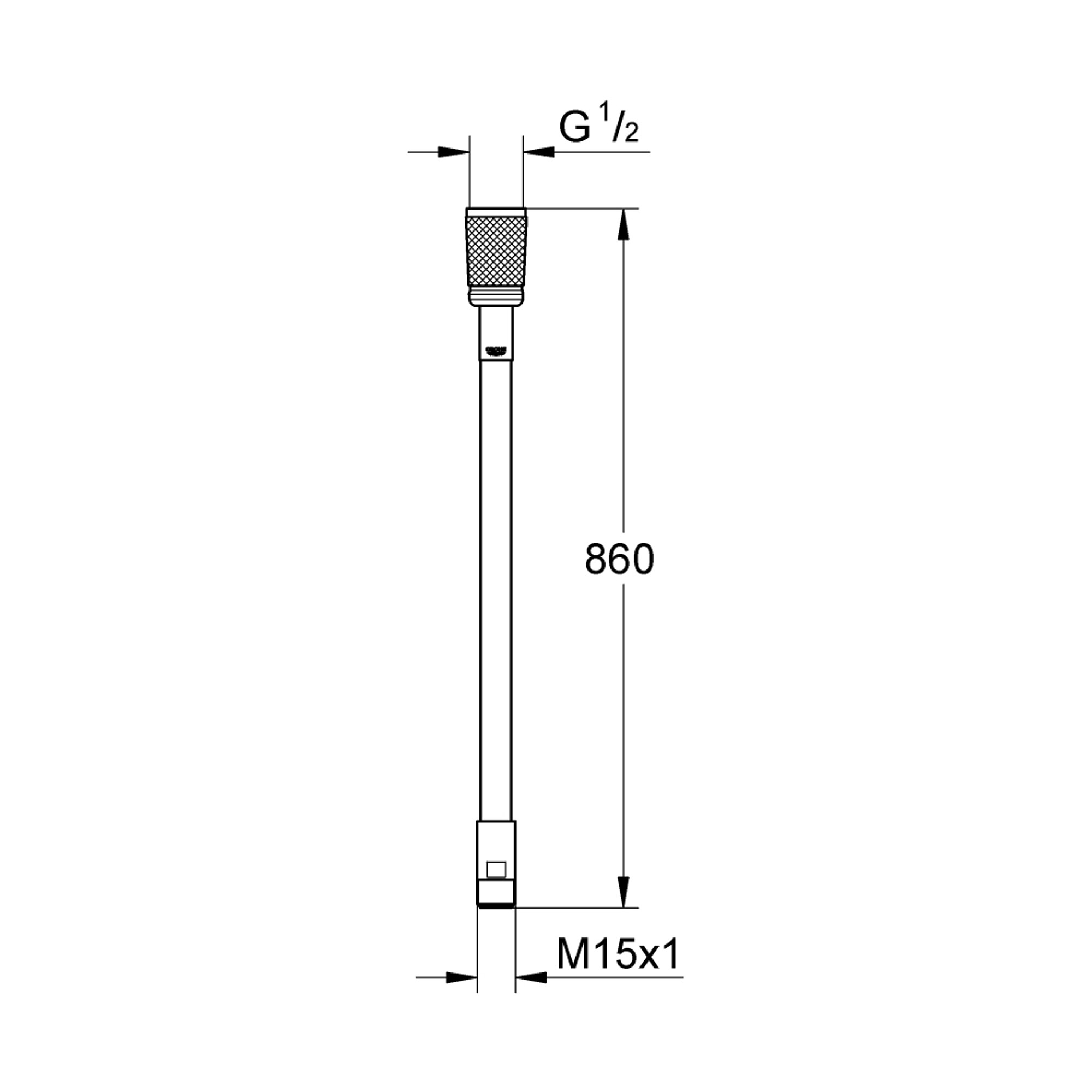 Grohe Metalflex Hortum Krom 46104000