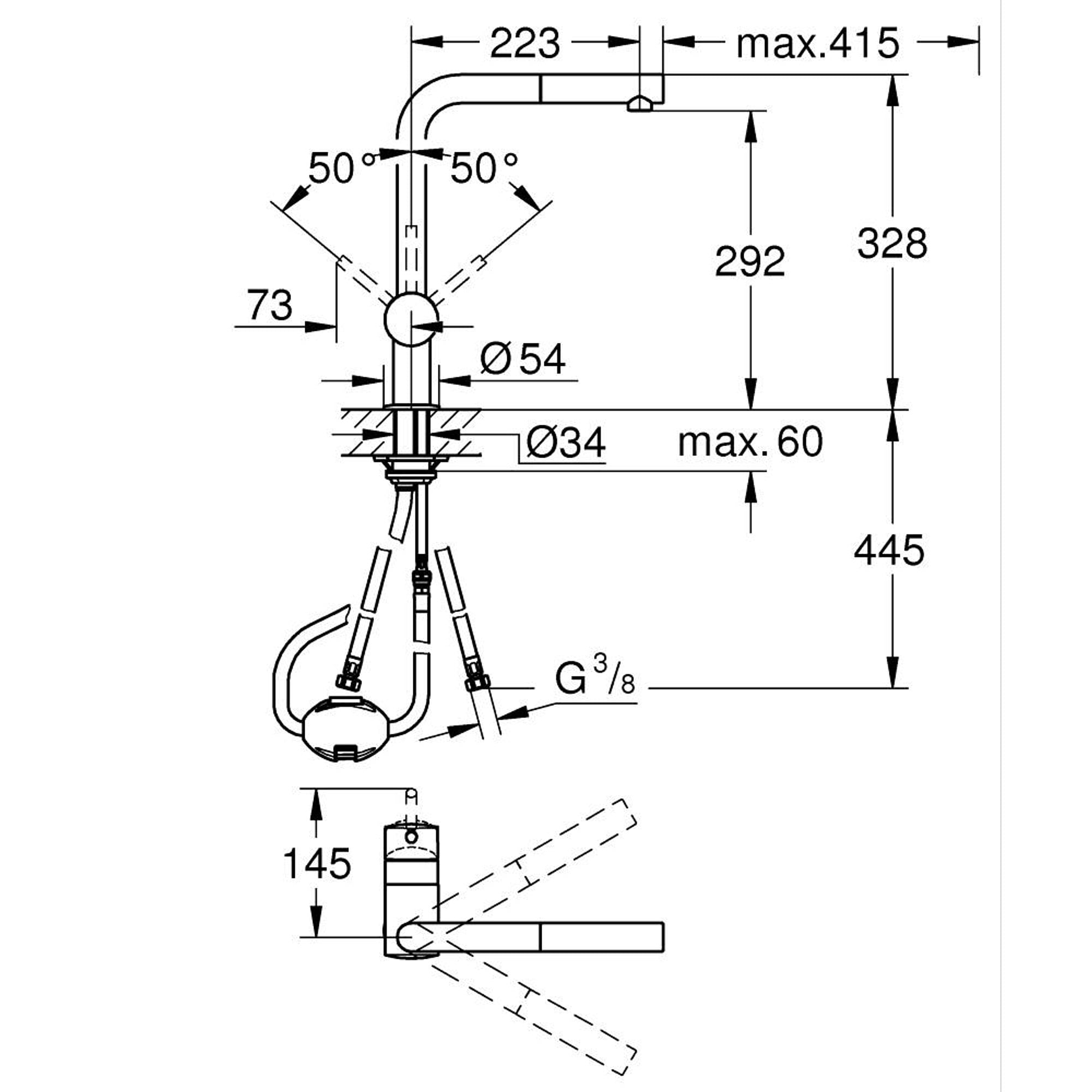 Grohe Minta Mutfak Bataryası Paslanmaz Çelik 32168DC0