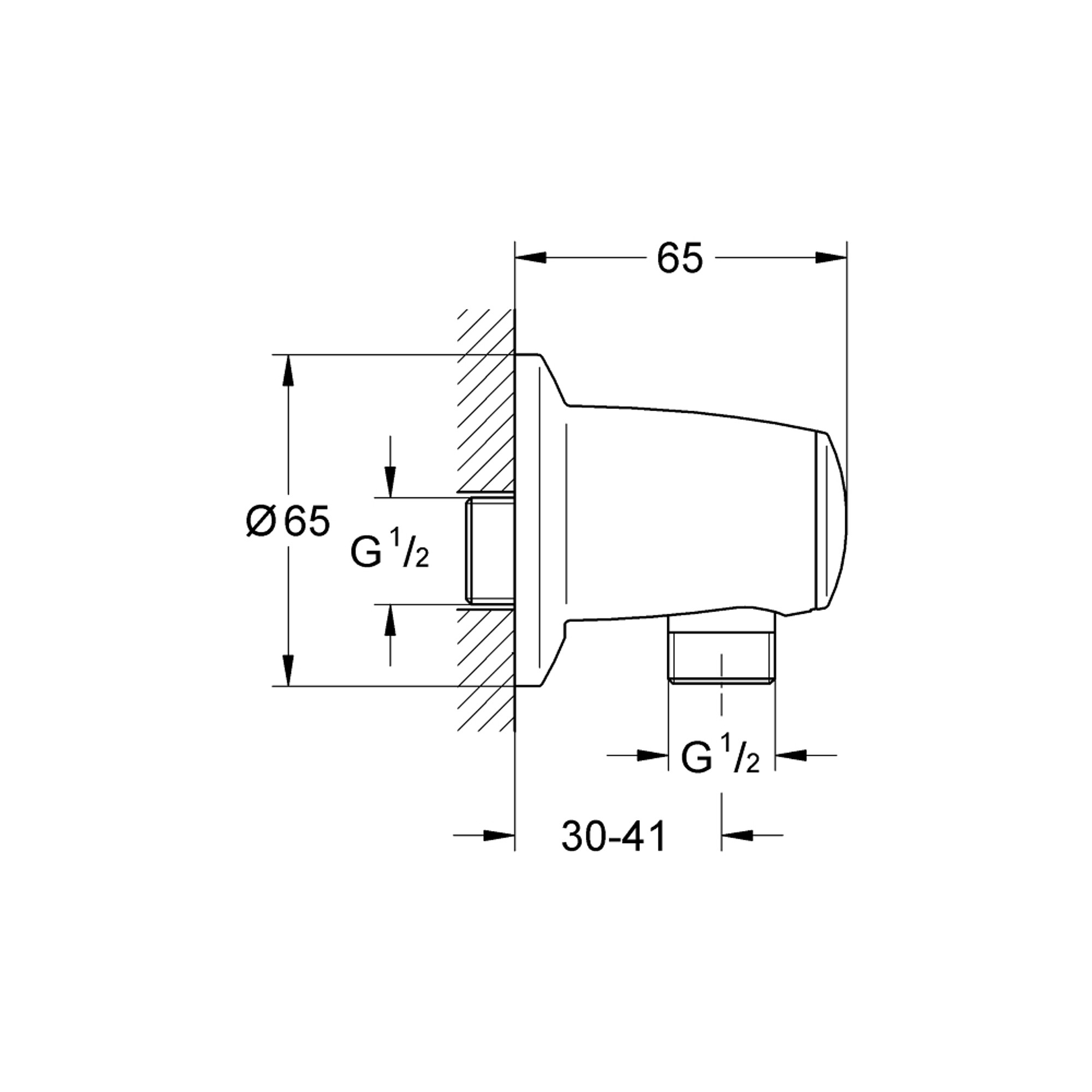 Grohe Movario Duş Çıkış Dirseği 1/2