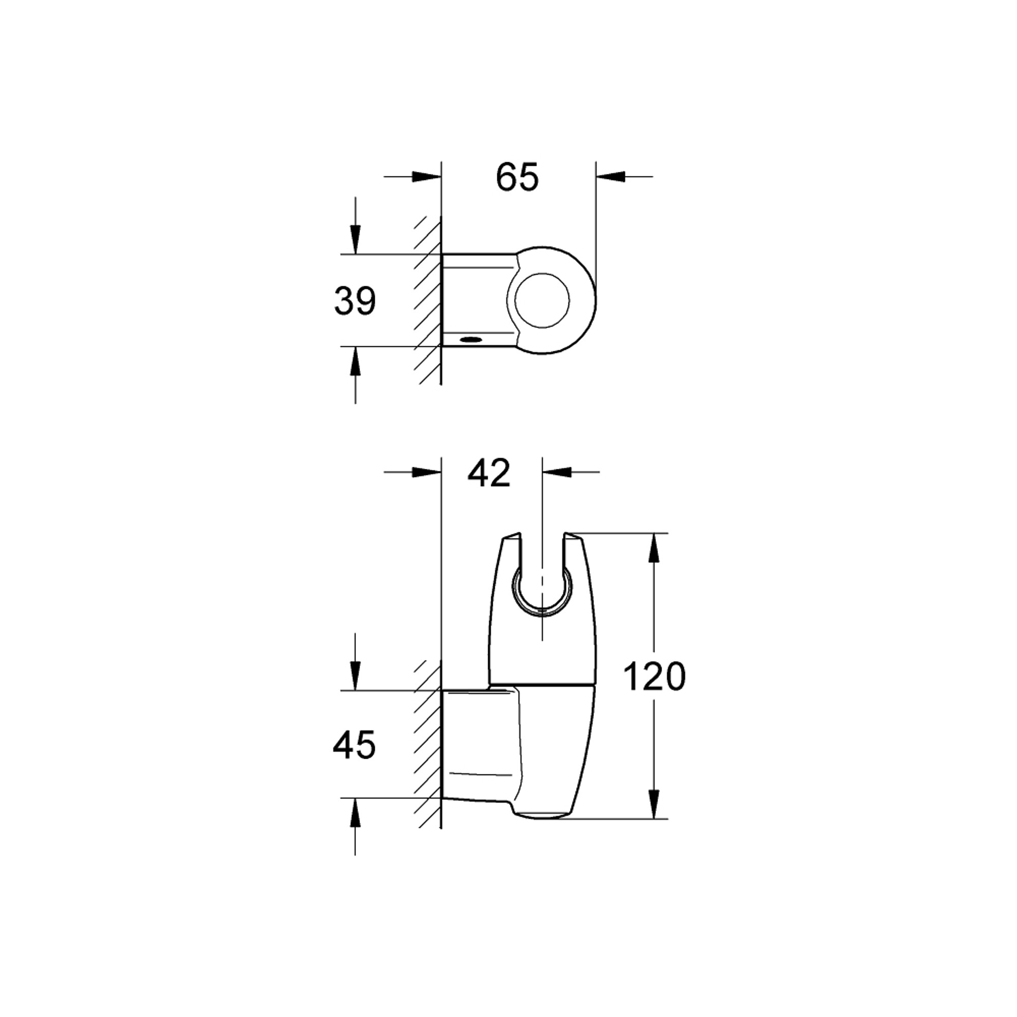 Grohe Movario El Duşu Askısı Krom 28401000