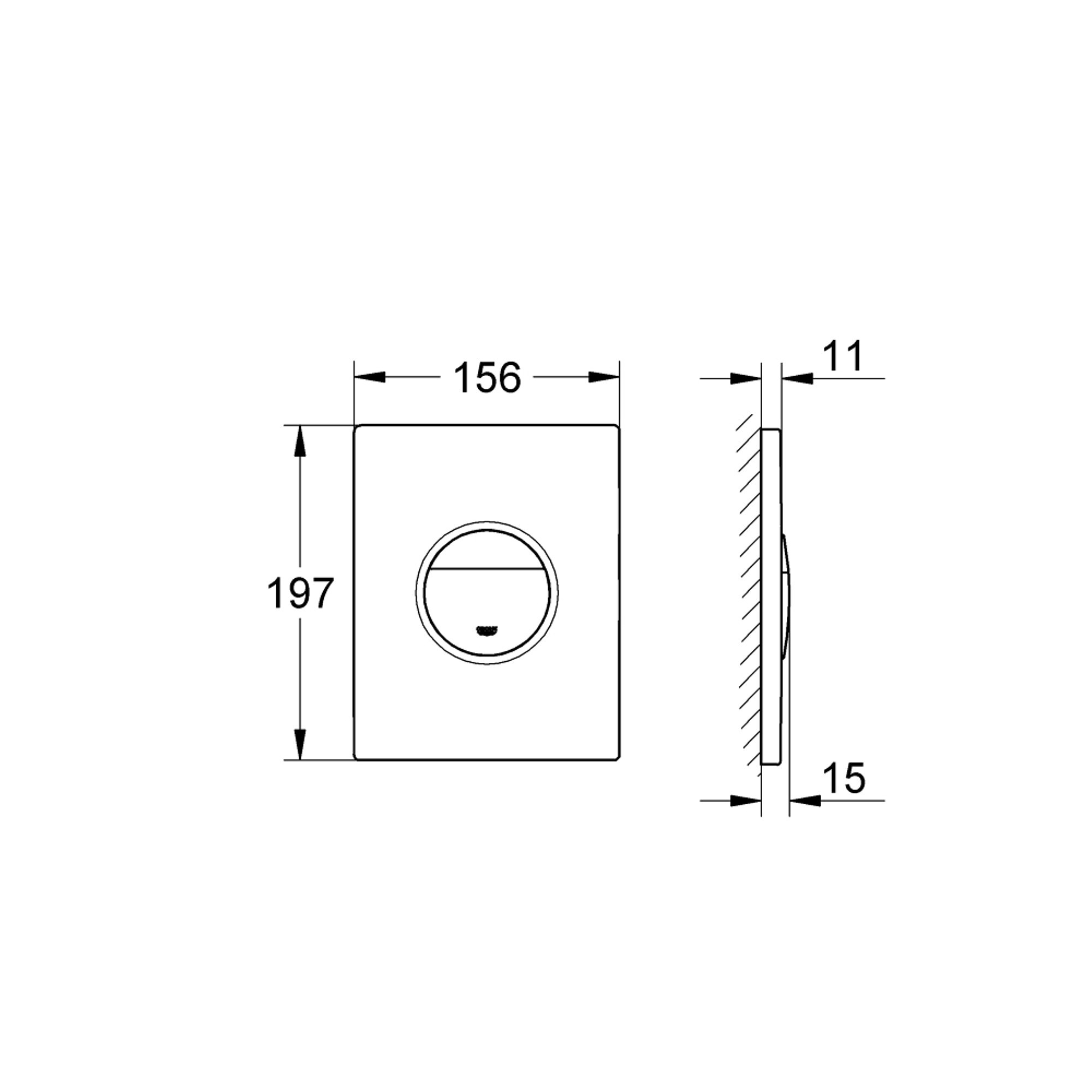 Grohe Nova Cosmopolitan Kumanda Paneli Parlak Siyah 38765KV0