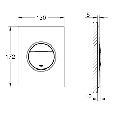 Grohe Nova Cosmopolitan S Gömme Rezervuar Kumanda Paneli, Paslanmaz Çelik - 37601DC0