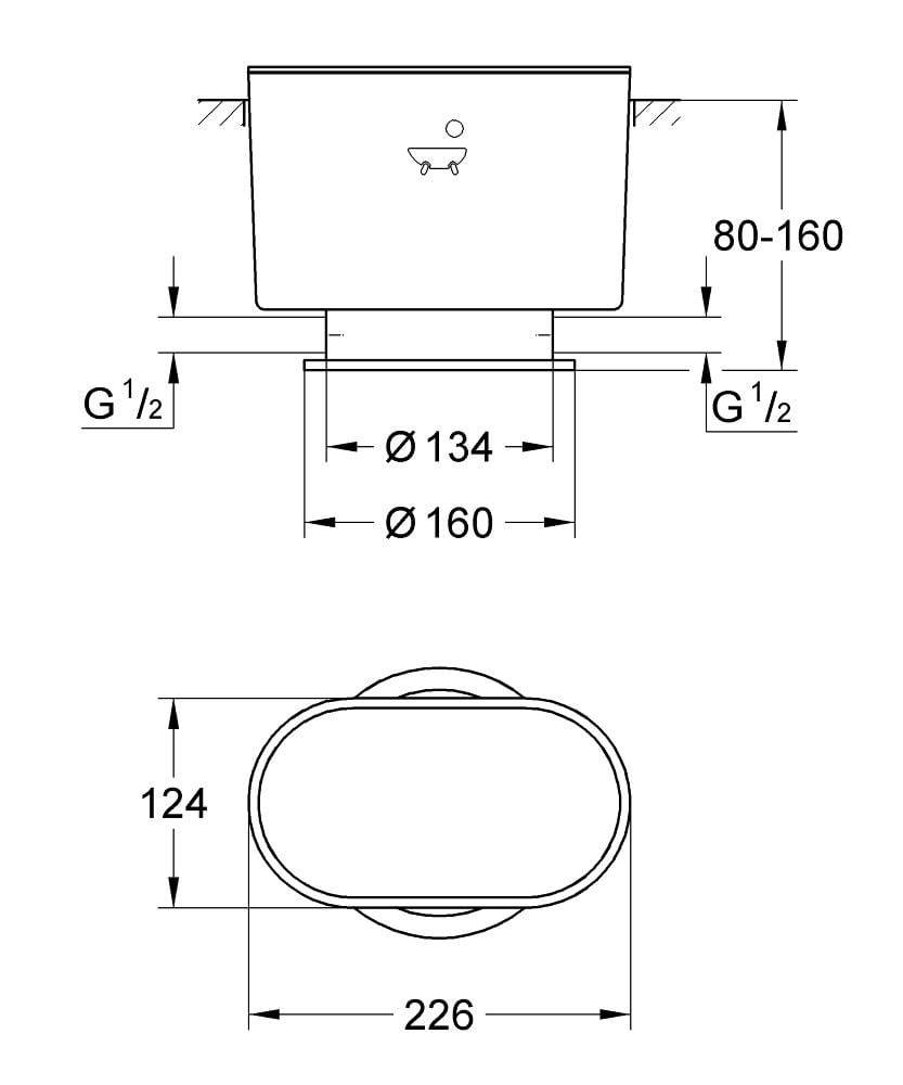 Grohe Özgür Küvet Bataryası İçin Montaj Seti 45473000