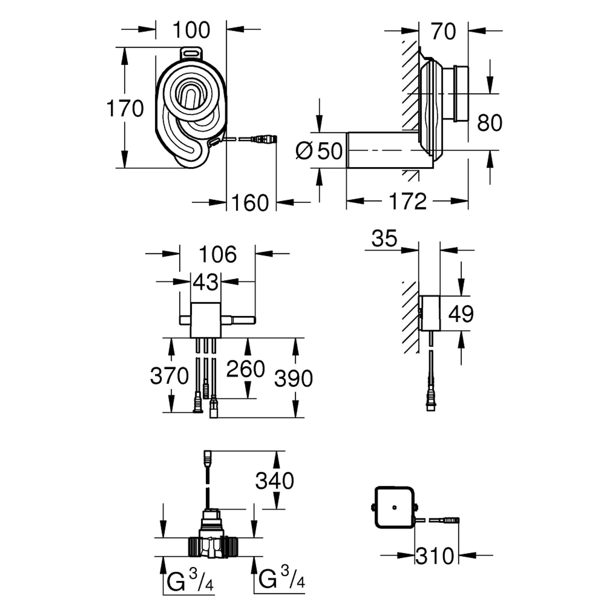 Grohe Pisuvar Sıcaklık Sensörü 39368000