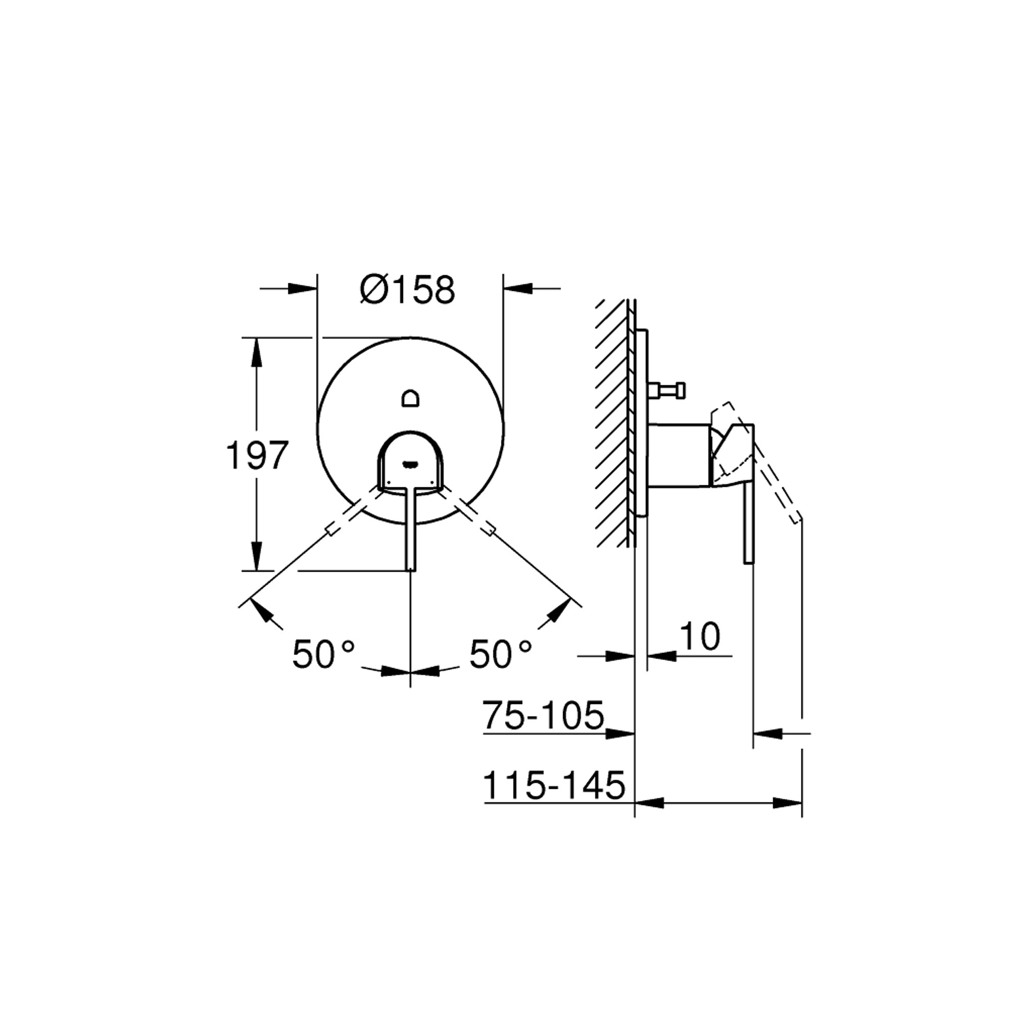 Grohe Plus 2 Yollu Yönlendiricili Batarya Paslanmaz Çelik 24060DC3