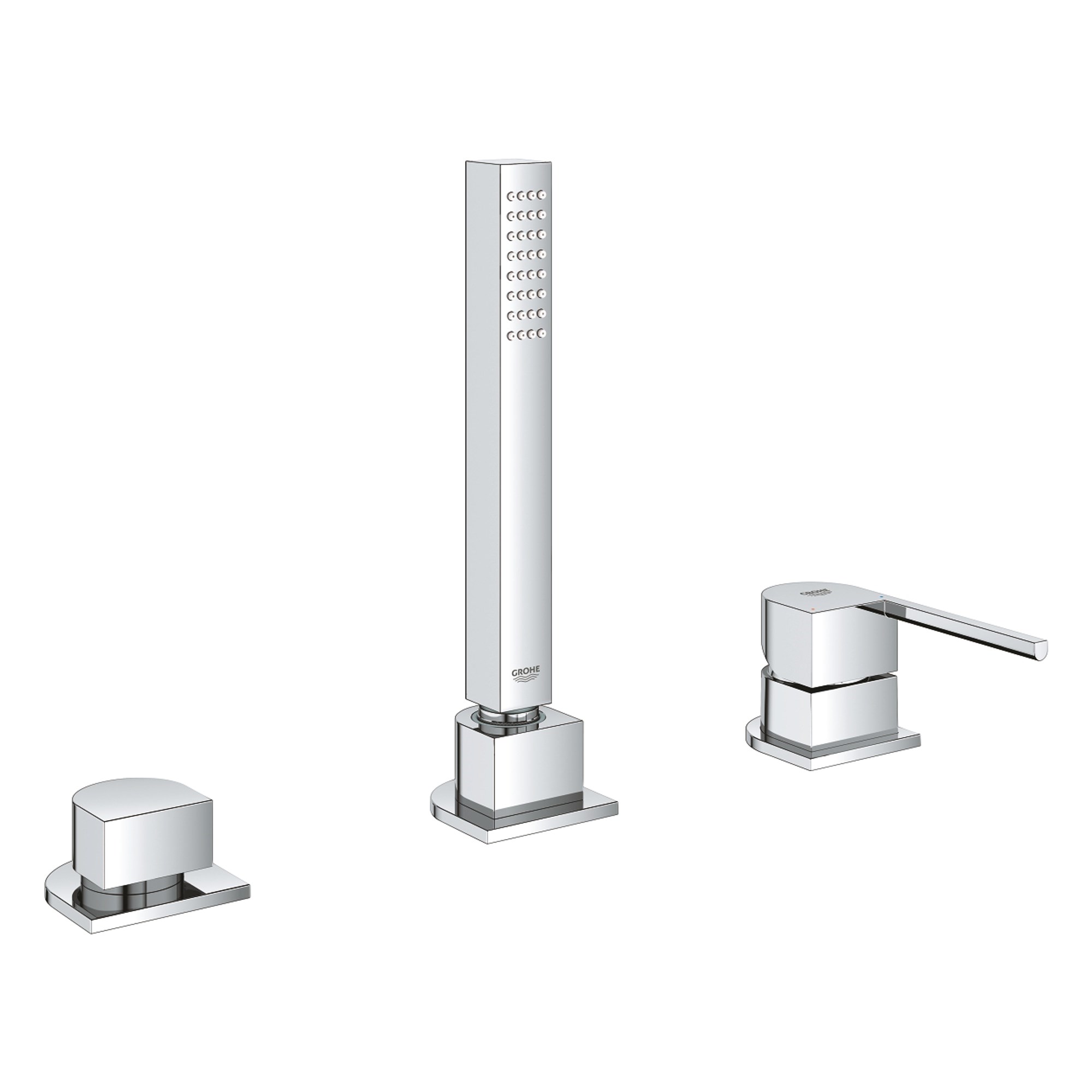 Grohe Plus 3 Delikli Küvet Bataryası Seti Krom 23845003