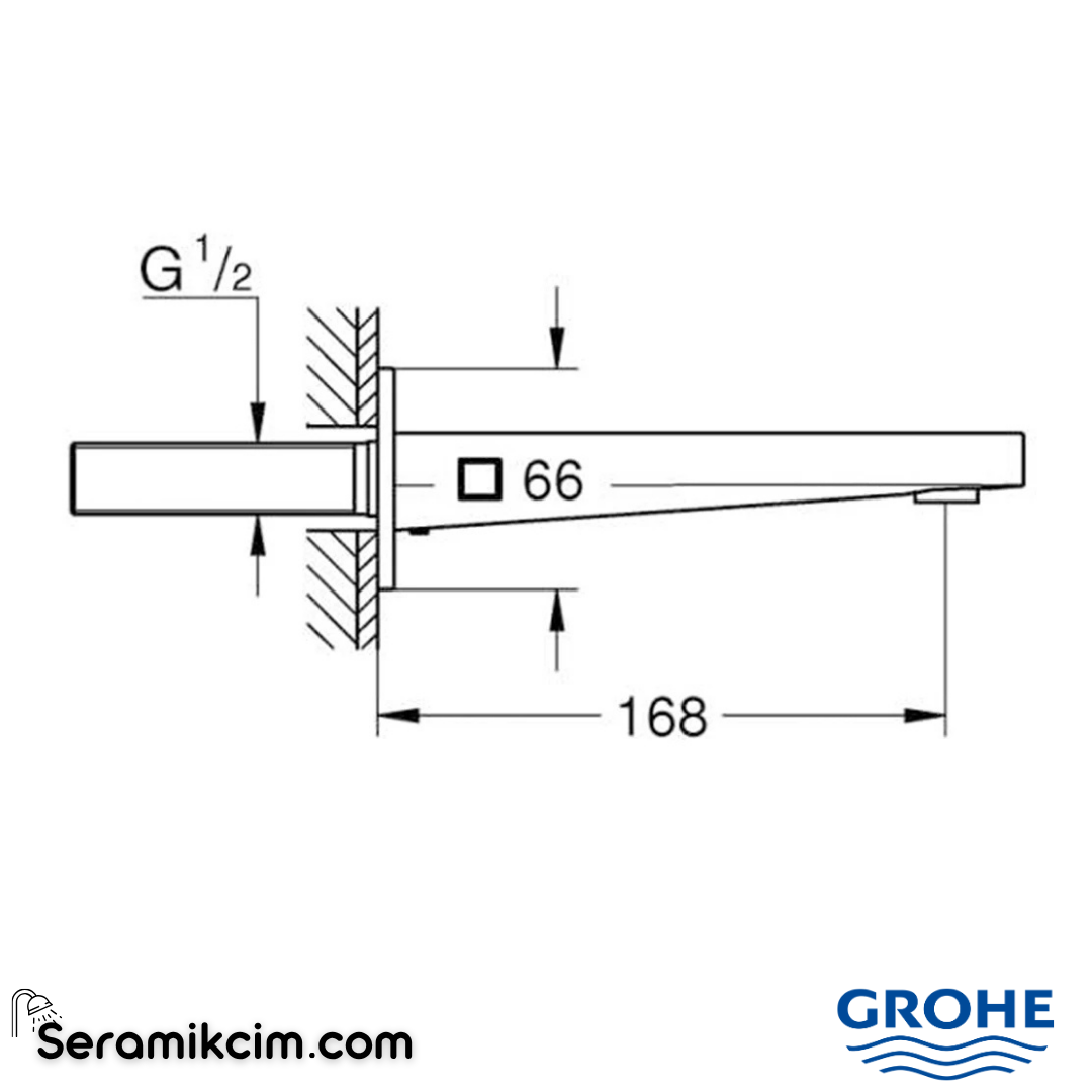 Grohe Plus Çıkış Ucu, Paslanmaz Çelik 13404DC3