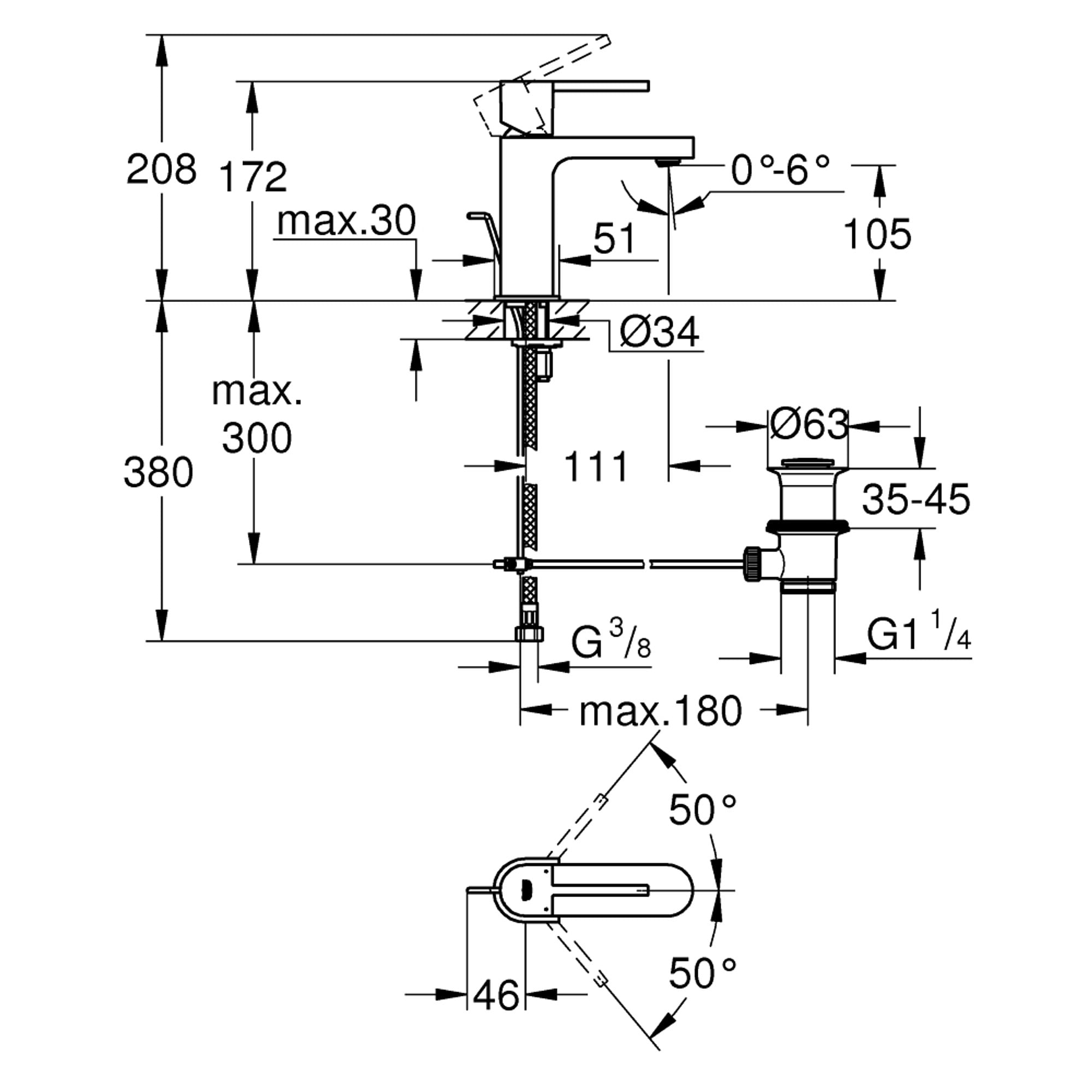 Grohe Plus Lavabo Bataryası S Boy Paslanmaz Çelik 32612DC3