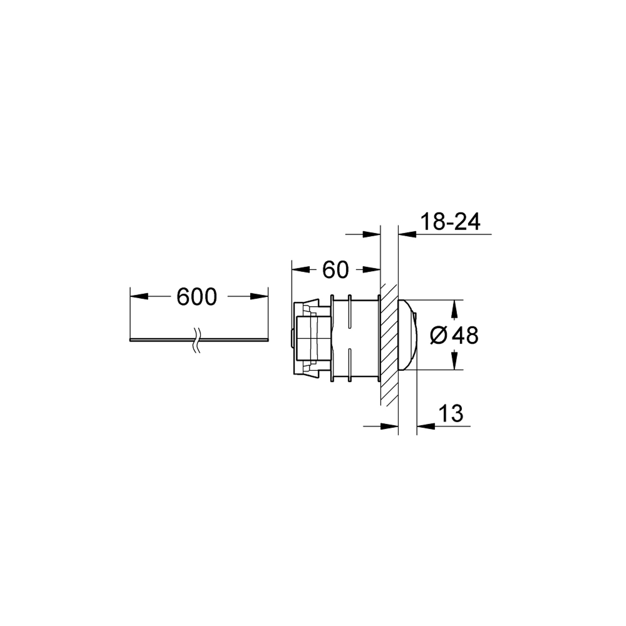 Grohe Pnömatik Basmalı Kumanda Krom 38771000