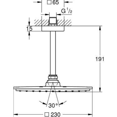 Grohe Rainshower Allure Tepe Duşu, 23 cm (Tavandan) Krom - 26065000