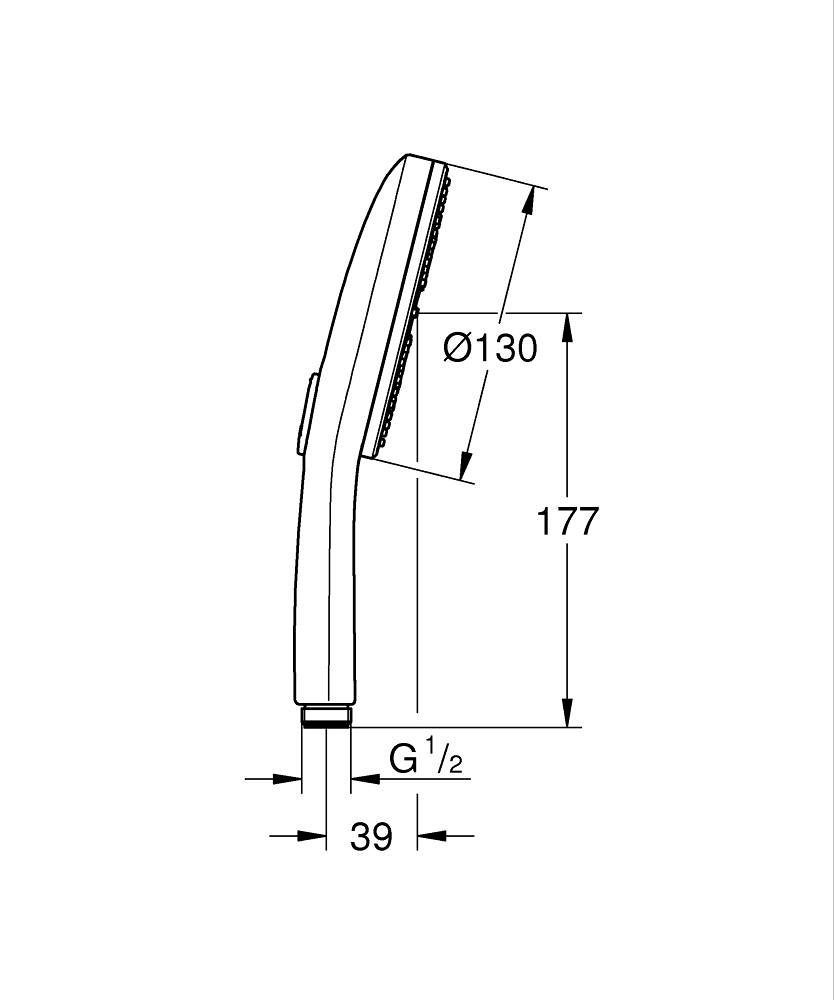Grohe RainShower Aqua El Duşu, 3 Akışlı, Mat Siyah 101676KF00