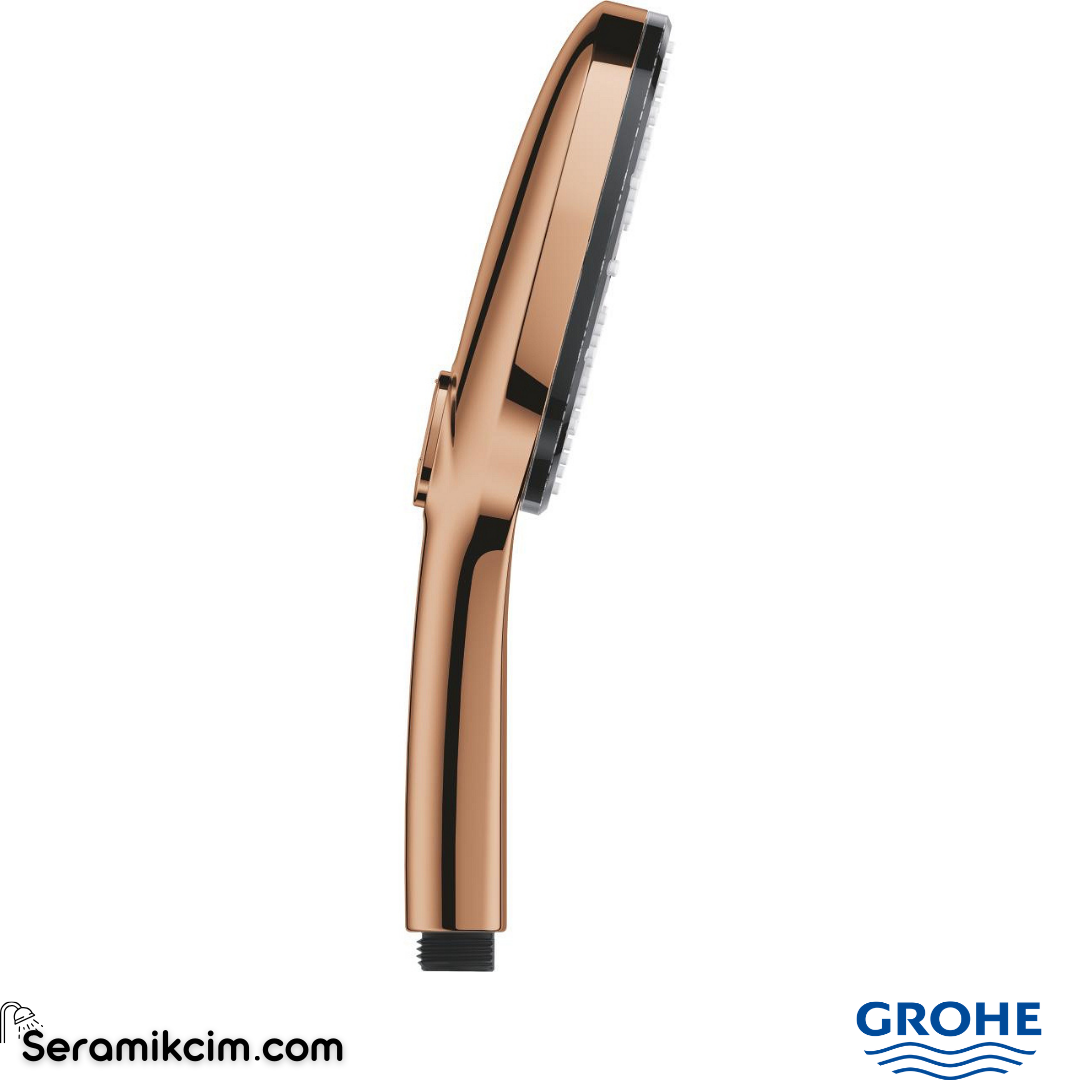 Grohe RainShower Aqua El Duşu, 3 Akışlı Parlak Bakır 101676DA00