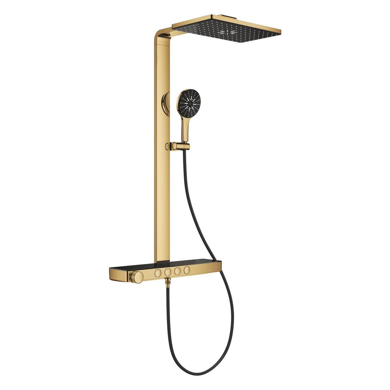 Grohe Rainshower Aqua Pure SmartControl Duş Sistemi, Duvara Monte, Termostatik Bataryalı Duş Kolonu, Parlak Altın 100961GL00