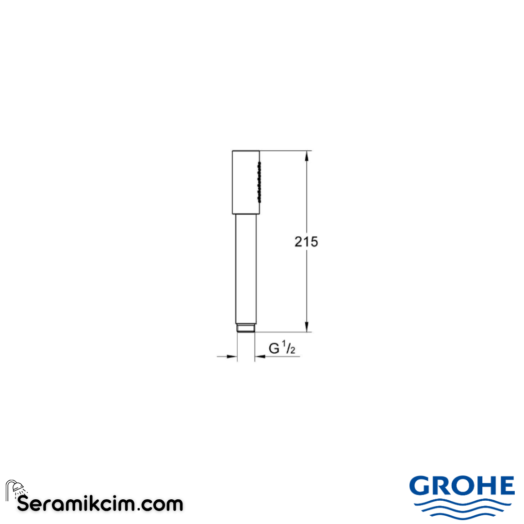 Grohe Rainshower Aqua Stick El Duşu, 1 Akışlı, Fırçalı Altın 26866GN0 - 26866GN0